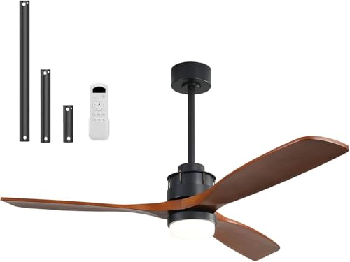 Walnut blades+Matte Black body+3 Downrods