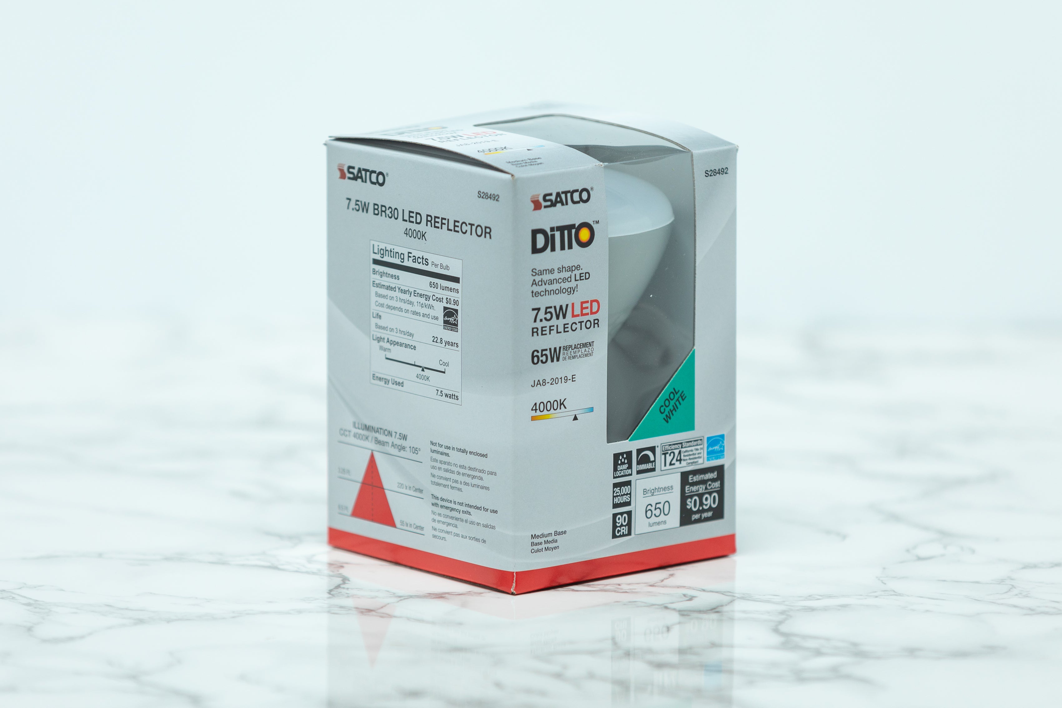 Satco Recessed Can LED Light Bulb - Energy Efficient Dimmable Downlight for Home & Office Lighting - Perfect for Kitchens, Bathrooms, and Hallways