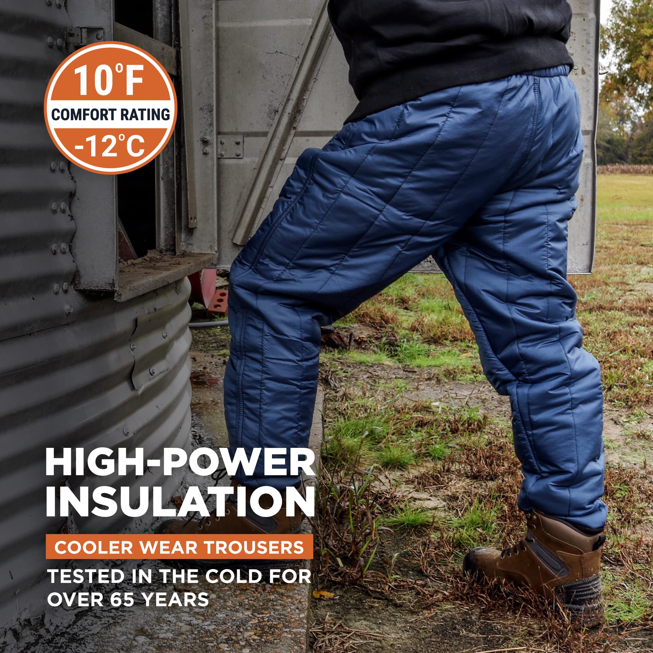 RefrigiWear Men's Insulated Work Pants - Cold Weather Trousers for -12°C (10°F) | Thermal Winter Workwear for Outdoor Jobs, Hunting & Ice Fishing | Durable & Comfortable Freezer Pants