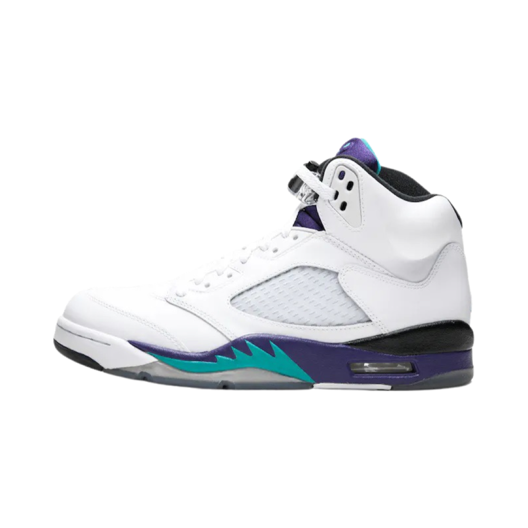 Air Jordan 5 Retro 'White Grape' 2013 Sneakers - Emerald Grape Ice Black Colorway - Men's Basketball Shoes for Casual Wear & Street Style Fashion