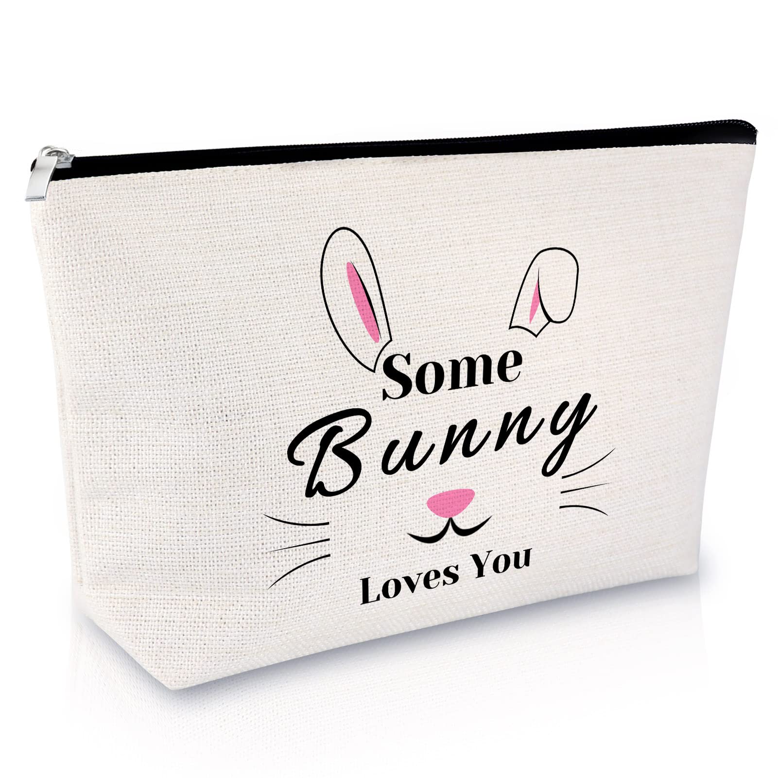 Cute Bunny Makeup Bag for Women - Rabbit Lover Cosmetic Pouch Gift for Girls, Best Friend, Daughter | Perfect for Travel, Birthday, Graduation, Valentine's Day & Christmas | Great for Cosmetics, Toiletries & Everyday Essentials