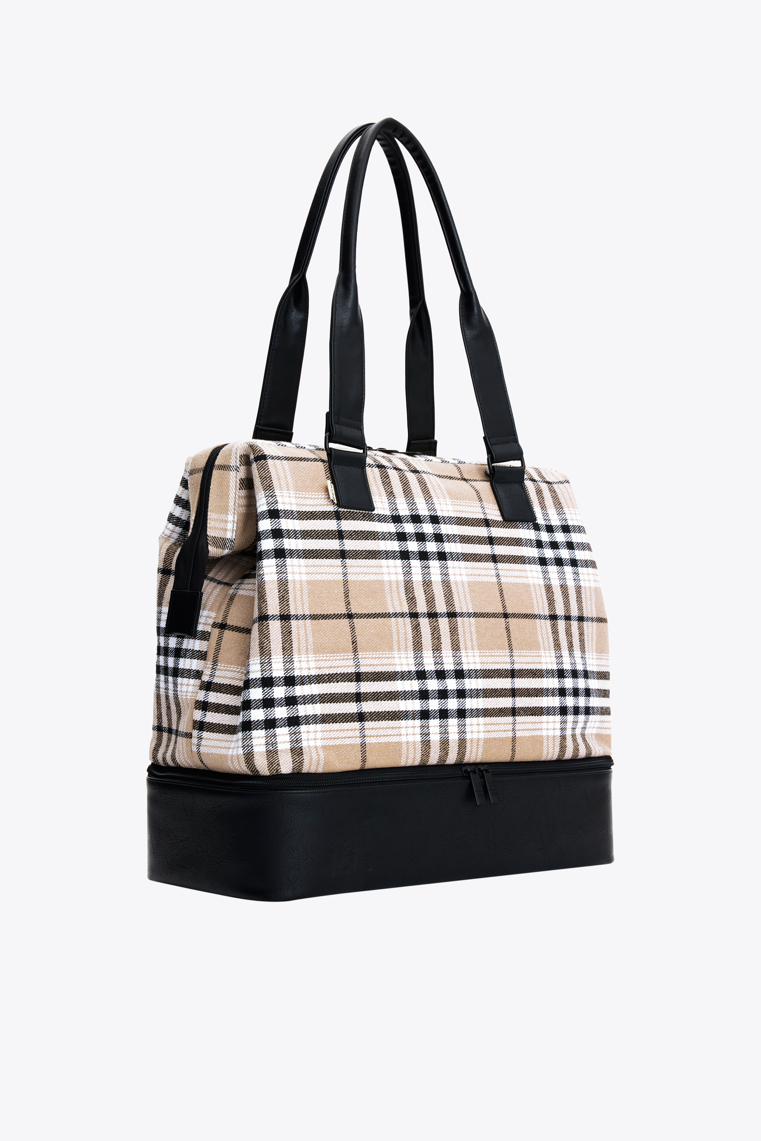 Stylish Plaid Mini Weekender Bag - Perfect for Travel, Gym & Weekend Getaways | Durable & Lightweight Carry-On Tote