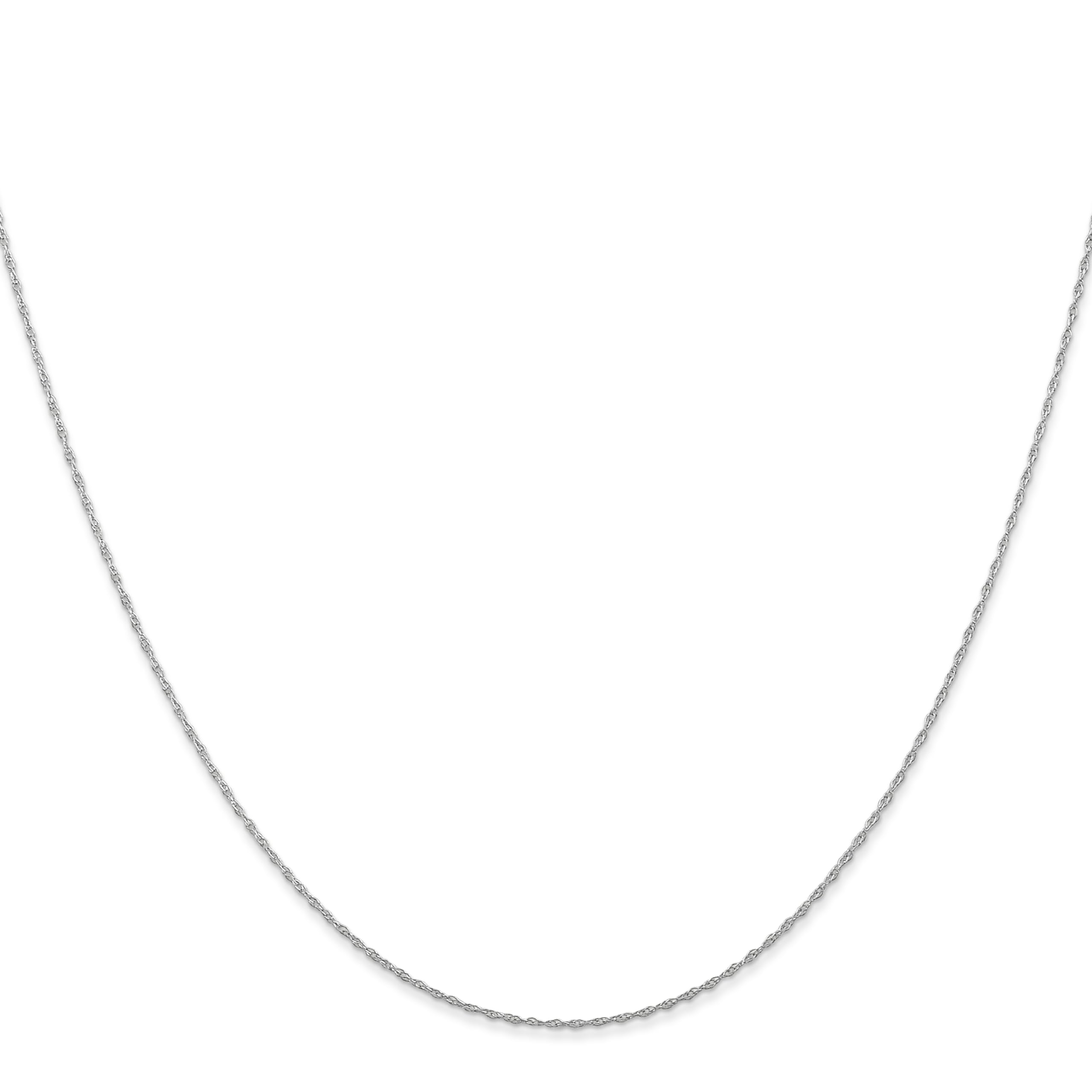 14K Solid White Gold 0.5mm Cable Rope Chain Necklace for Women | Twisted Link Design | Perfect for Layering, Gift Giving & Everyday Wear