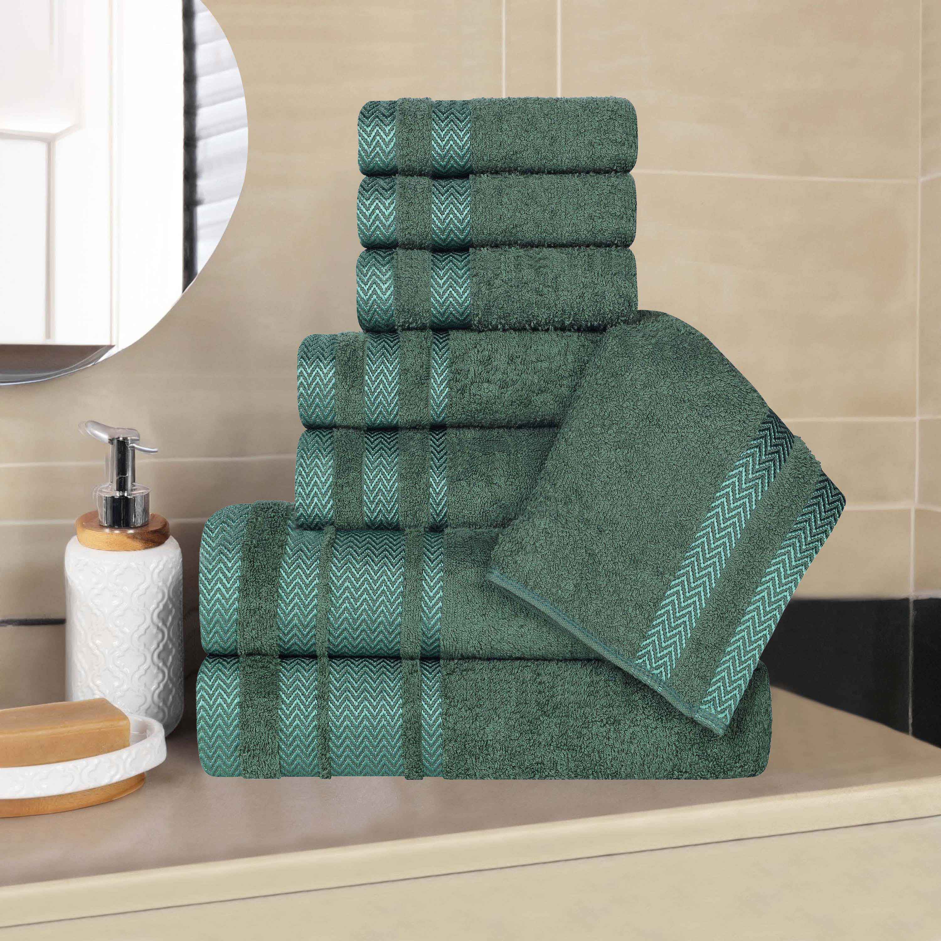 Premium 8-Piece Cotton Towel Set - Medium Weight, Soft & Absorbent - Perfect for Bathroom, Spa, and Guest Use
