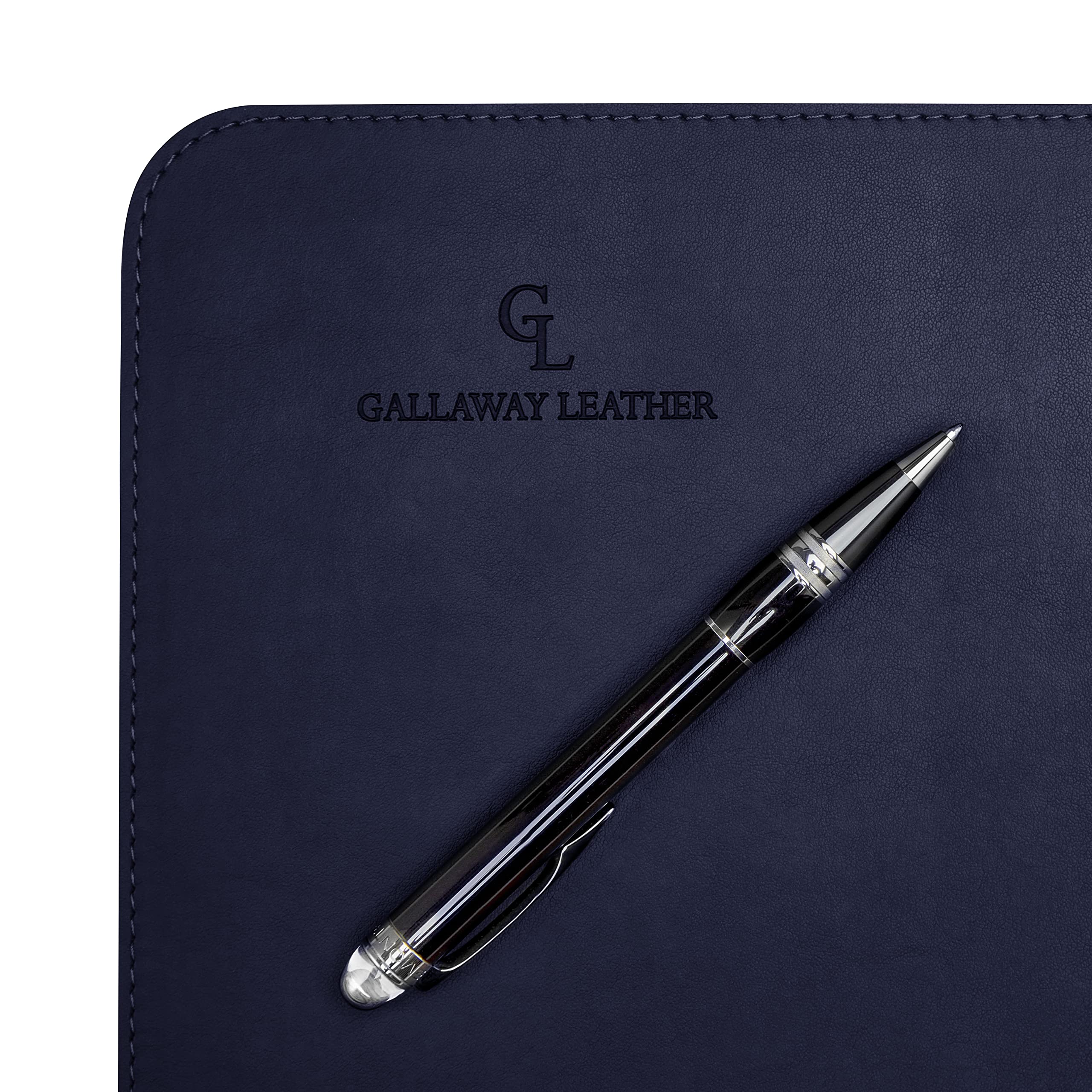 Gallaway Leather Desk Pad – 25 x 17 inch Large Office Desk Mat - Premium PU Leather Desktop Protector & XXL Mouse Pad for Writing, Typing & Work - Navy Blue - Perfect for Home Office, Study & Workspace