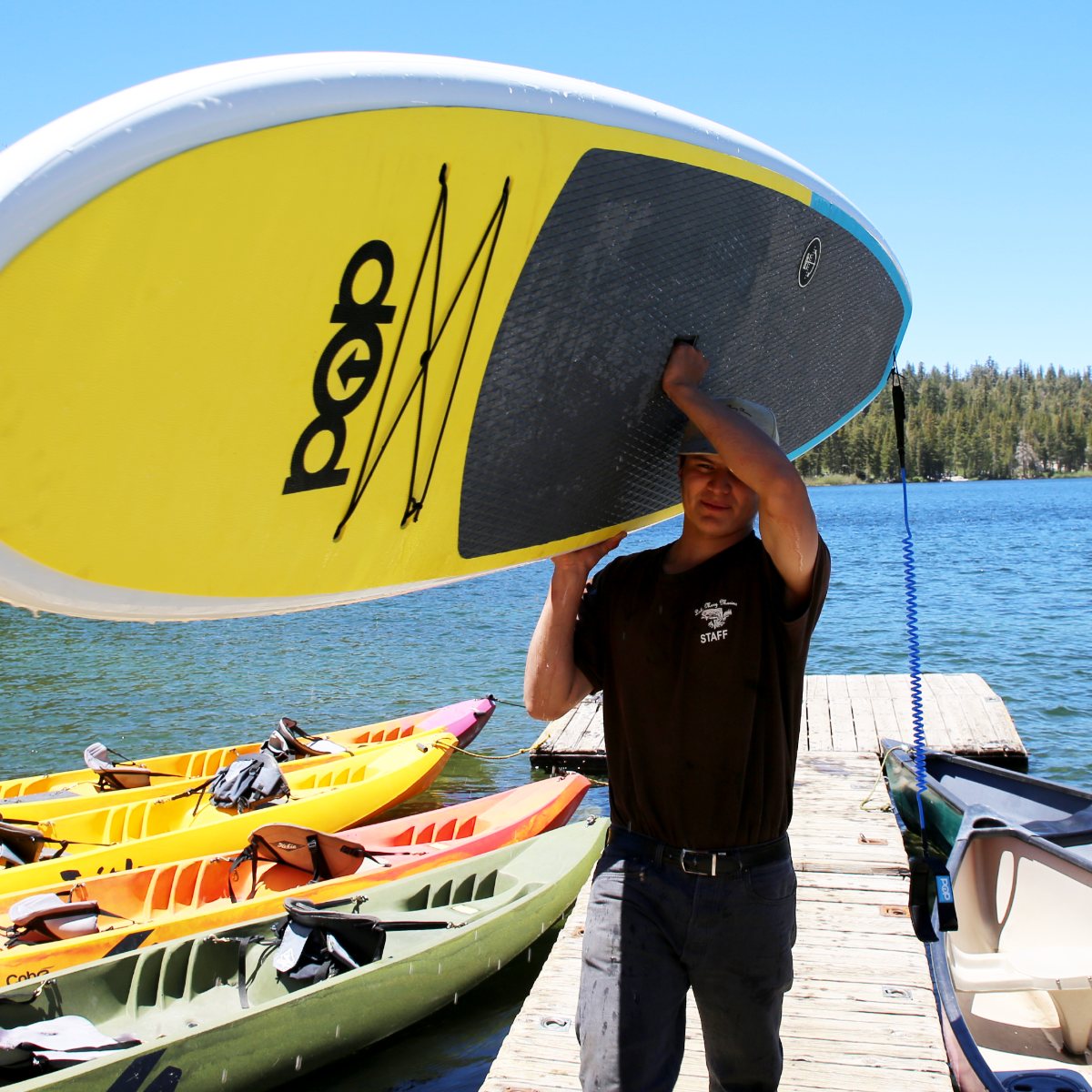 POP 10'6 Rigid Stand Up Paddle Board - Classico Turquoise & Yellow - Perfect for Surfing, Yoga & Fitness on Lakes, Rivers & Oceans