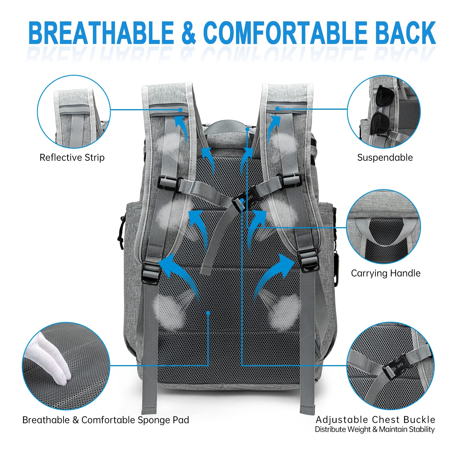 **Simaixing Insulated Leak-Proof Backpack Cooler – 45 Can Capacity, Large Ice Chest Backpack for Beach, Camping & Hiking – Waterproof Soft Cooler Lunch Bag for Men & Women**    *(Perfect for outdoor adventures, picnics, beach trips, tailgating, and keeping drinks cold all day!)*