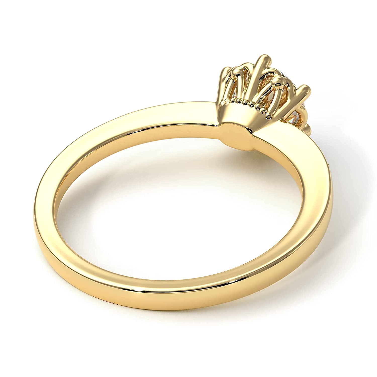 Classic 18K-14K Gold Engagement Ring with Lab-Created White Diamond | Vintage Style Wedding Band for Proposals, Anniversaries & Special Occasions - Olivia Collection