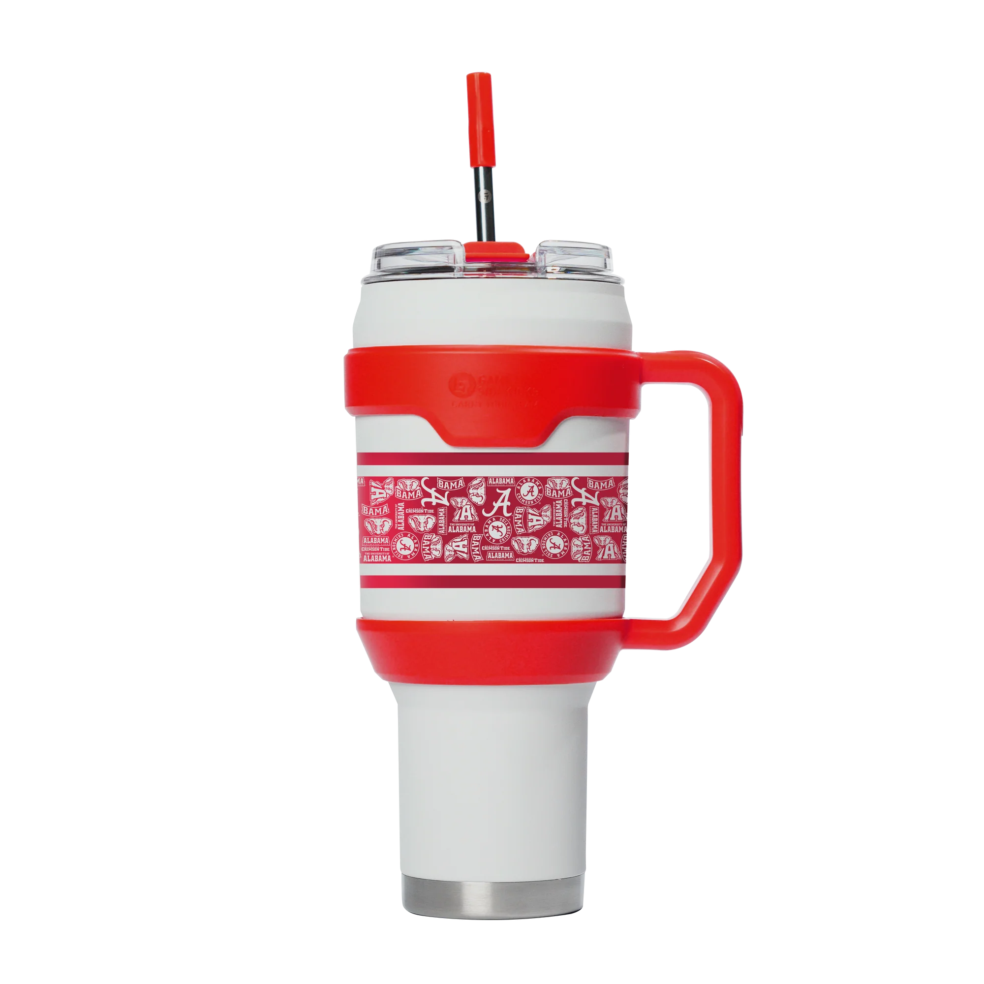 40oz Gametime Insulated Tumbler with Handle - Double Wall Vacuum Stainless Steel Water Bottle for Hot & Cold Drinks - Perfect for Gym, Hiking, Travel and Outdoor Activities