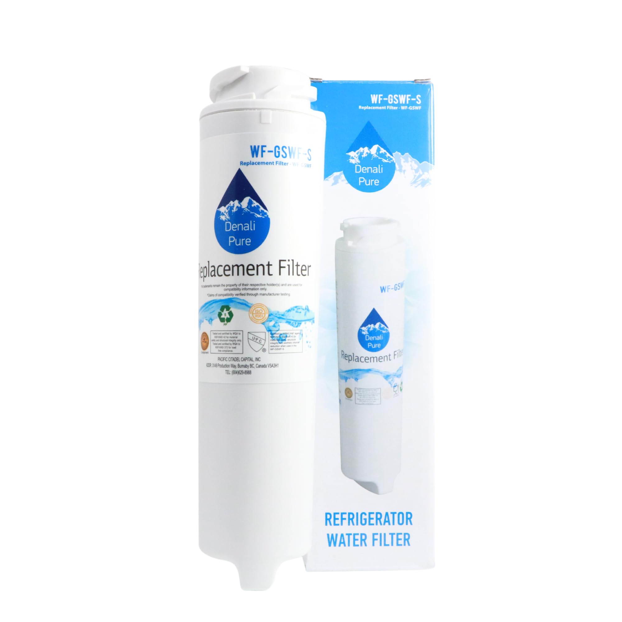 GE GTS22KHPARWW Refrigerator Water Filter Replacement - Compatible with GE GSWF Fridge Filter Cartridge | Pure Drinking Water for Home & Office Use