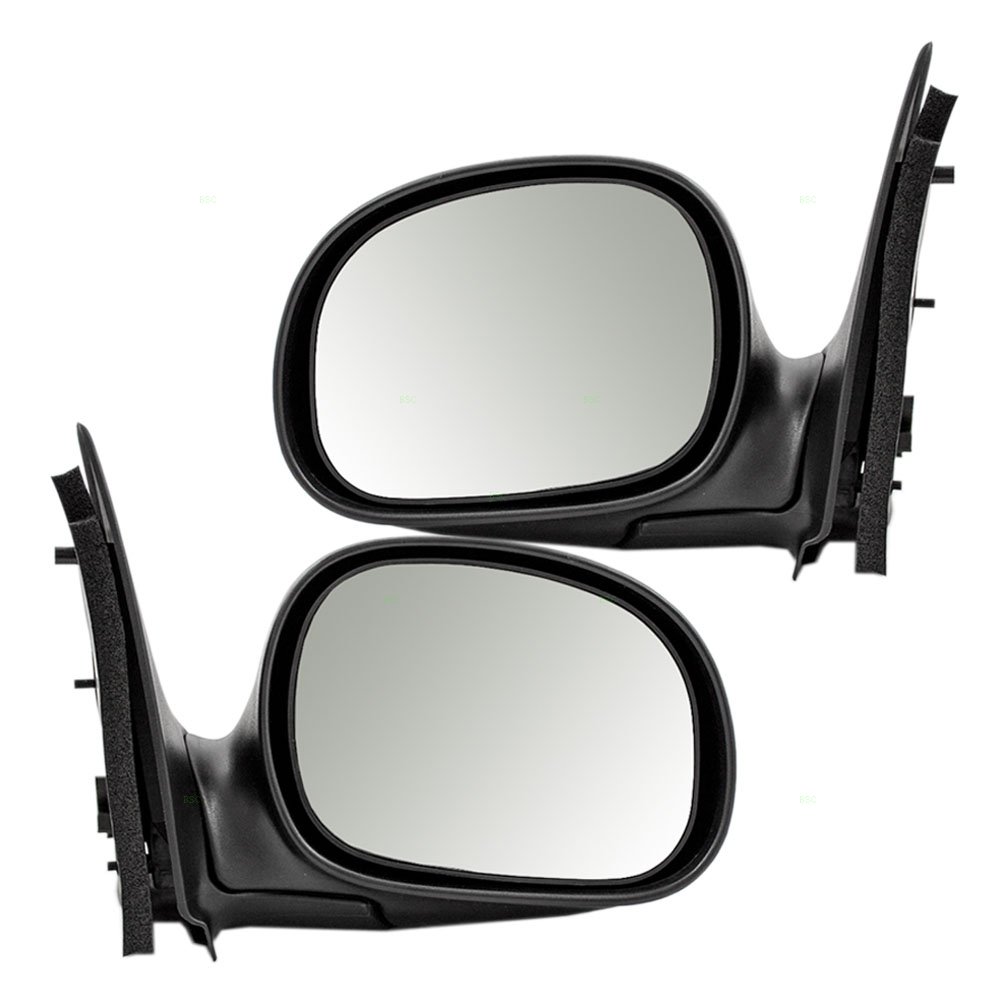2002-2003 Ford F150 & 2004 Heritage Pickup Truck Manual Side View Mirrors Replacement - Driver & Passenger Smooth Glass (1L3Z17683HAA & 1L3Z17682HAA) - Perfect for Enhanced Visibility & Safe Driving