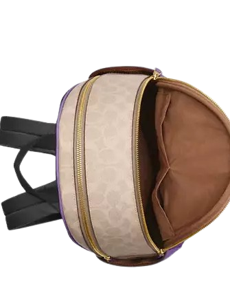 Coach Signature Canvas Court Backpack - Stylish & Durable Women's Backpack for Work, School & Travel | Perfect for Laptops, Books & Everyday Essentials