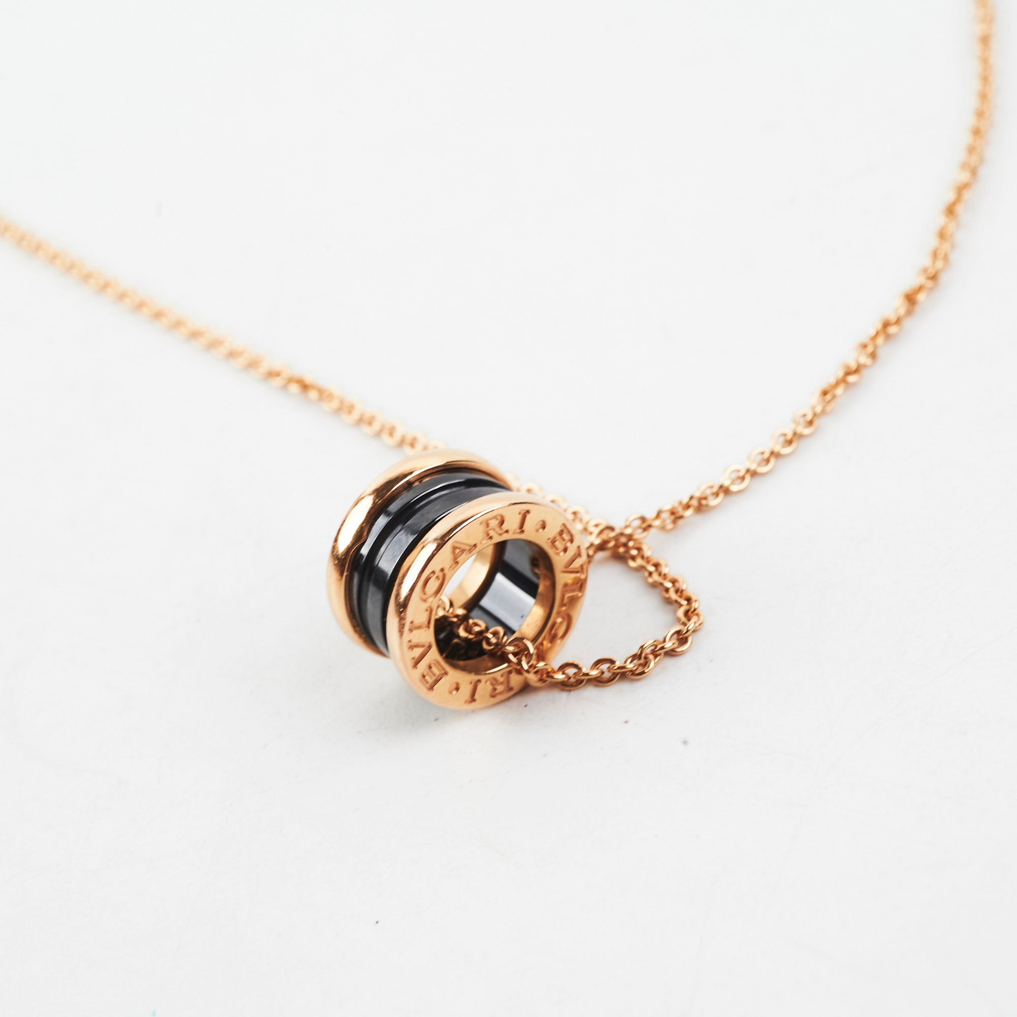 Bvlgari B.Zero1 18K Rose Gold Necklace 346083 - Elegant Jewelry for Women, Perfect Gift for Anniversary & Special Occasions