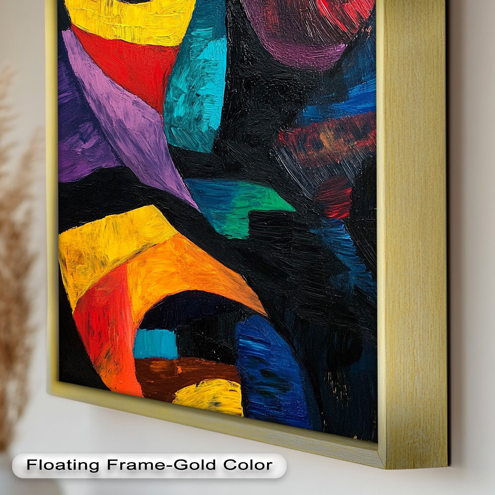 Abstract Eye Expression Fauvism Oil Painting - Modern Wall Art for Living Room, Bedroom & Office Decor