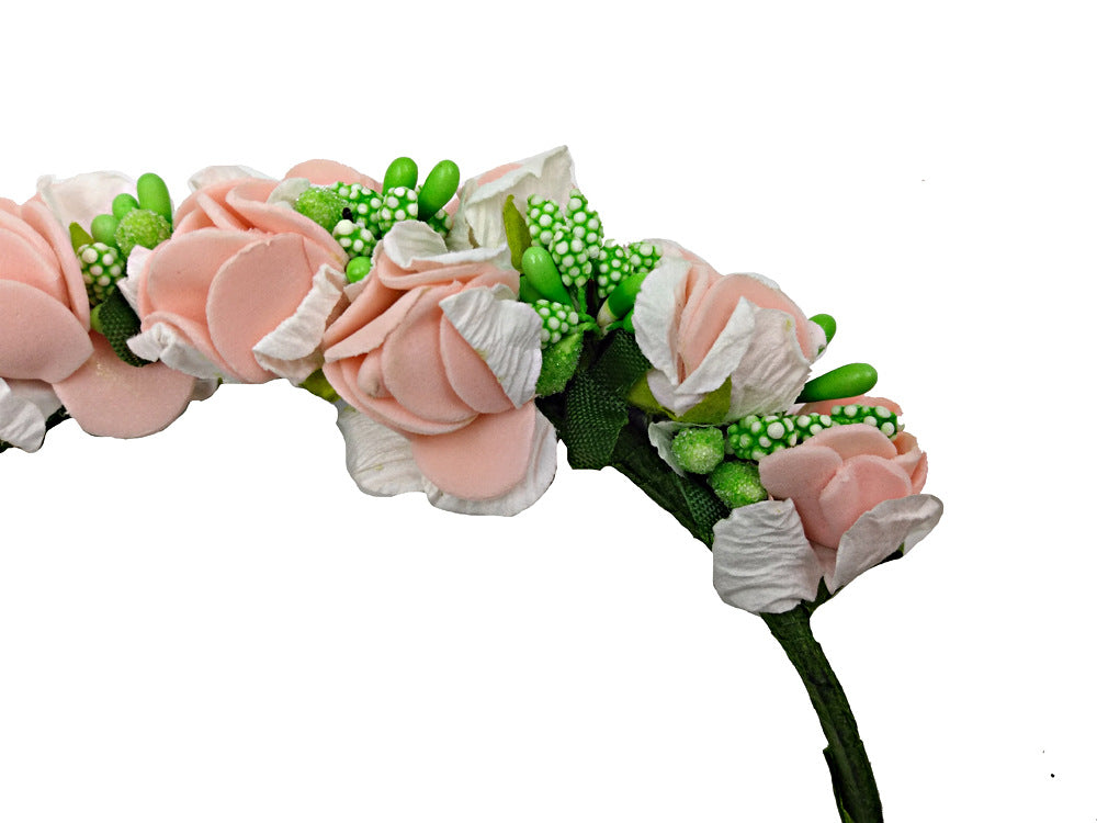 Elegant Bridal Headband with Floral Wreath Design - Wedding Hair Accessories for Bride, Bridesmaids & Flower Girls - Perfect for Ceremony, Reception & Photoshoots