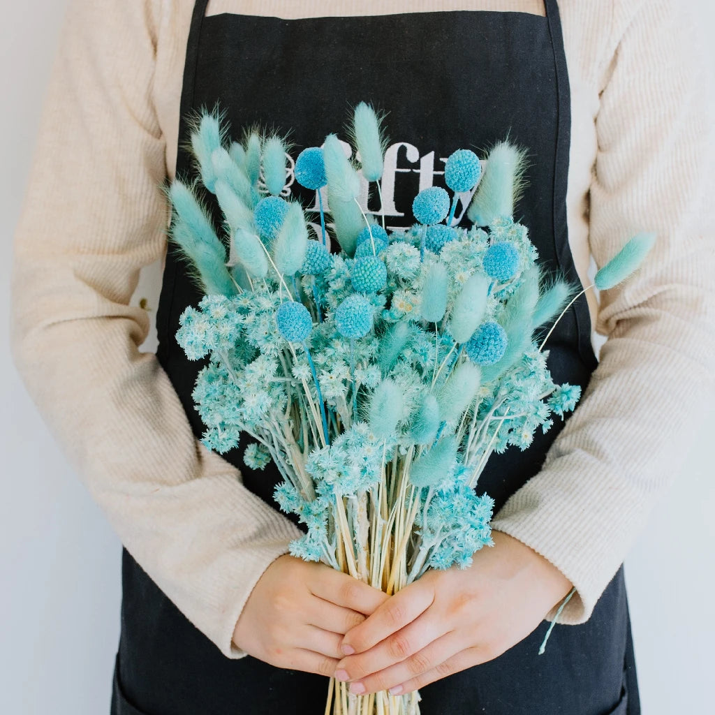 Premium Aqua Blue Dried Flowers for Home Decor - Natural Dried Bouquets for Wedding Centerpieces, DIY Crafts, and Aesthetic Room Decor