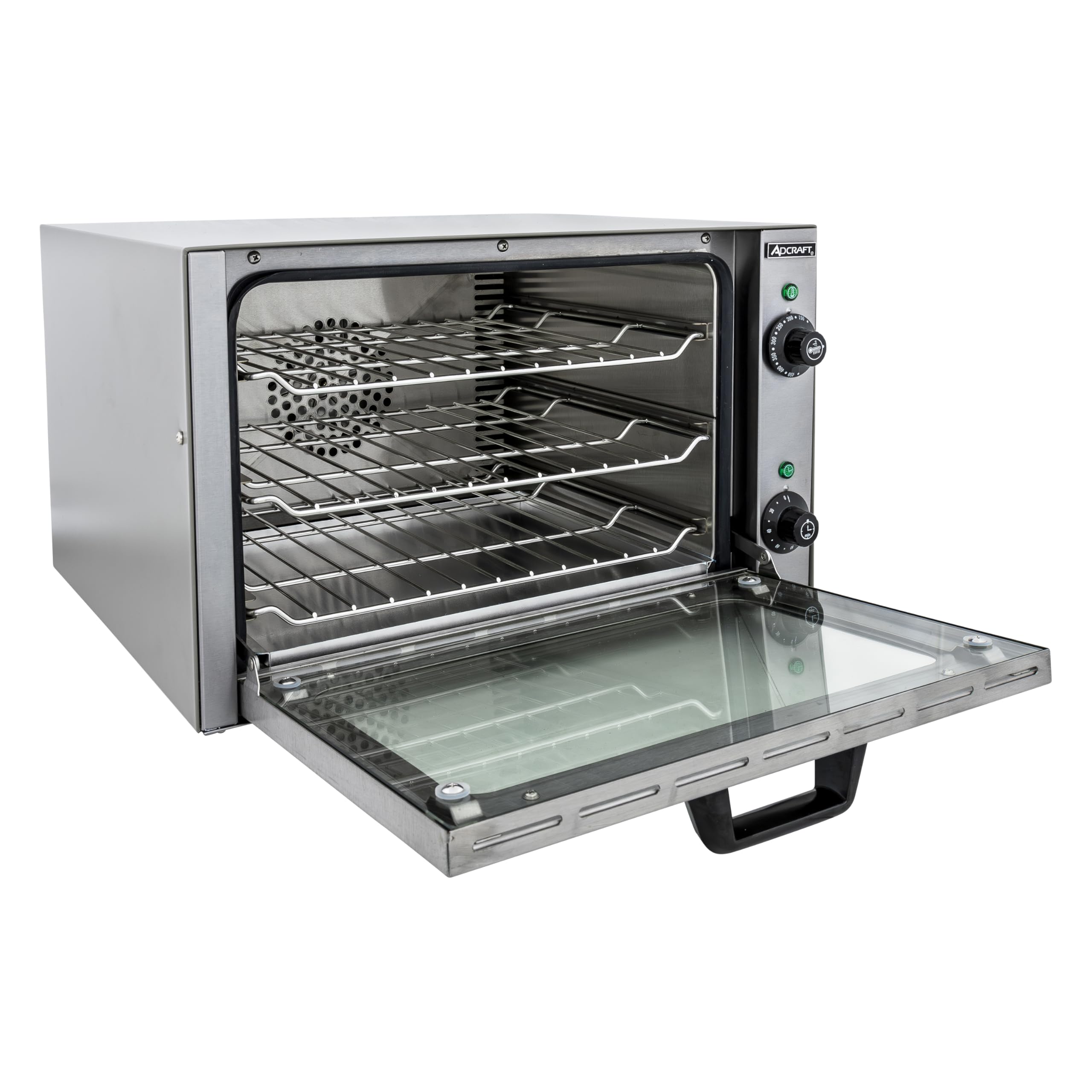 Adcraft COQ-1750W 1750W Commercial Electric Countertop Convection Oven - Heavy Duty Stainless Steel, 120V, NSF Certified - Perfect for Restaurants, Bakeries & Catering Businesses
