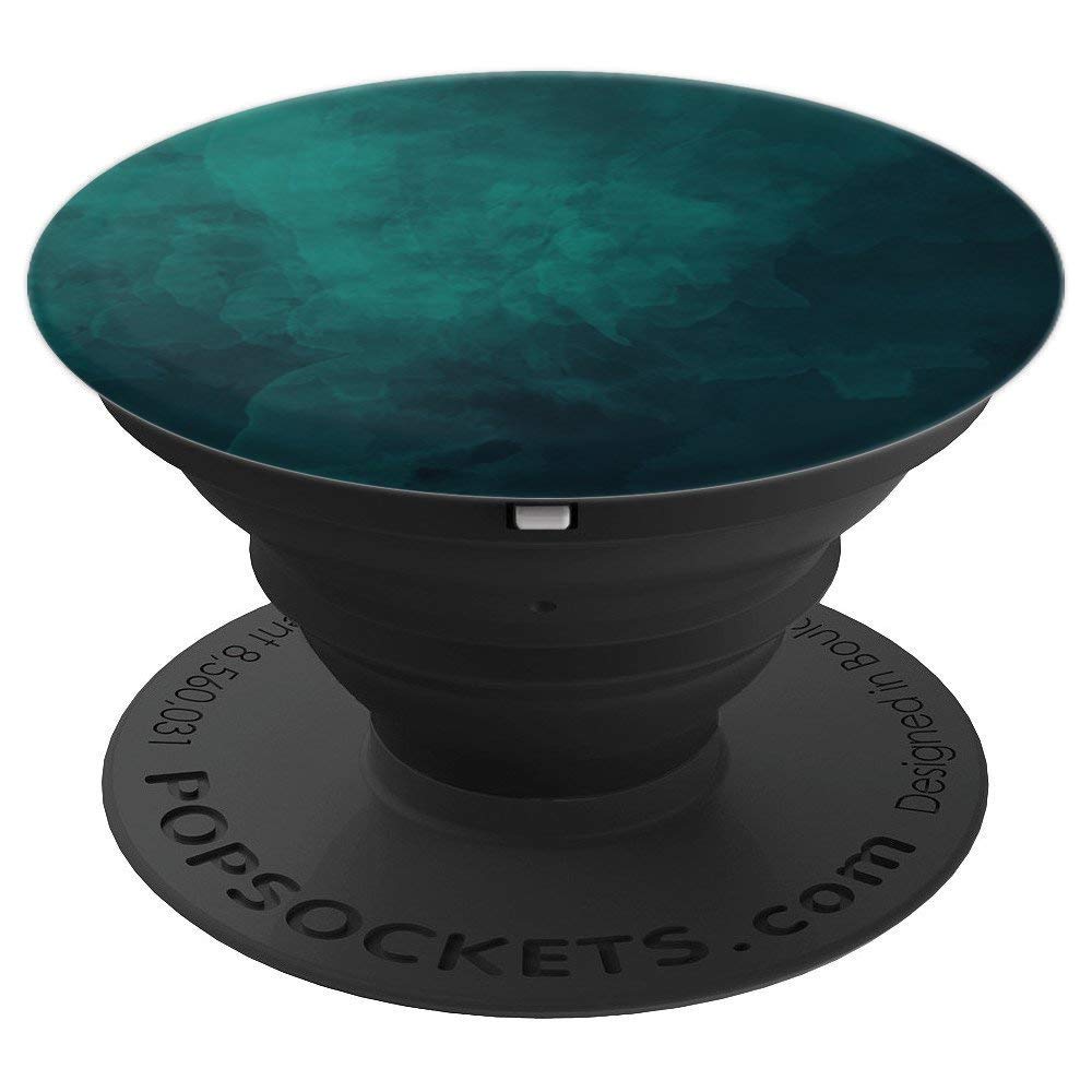 Emerald Green Abstract Watercolor Design PopSockets Adhesive PopGrip - Perfect for Phones, Tablets, and Laptops