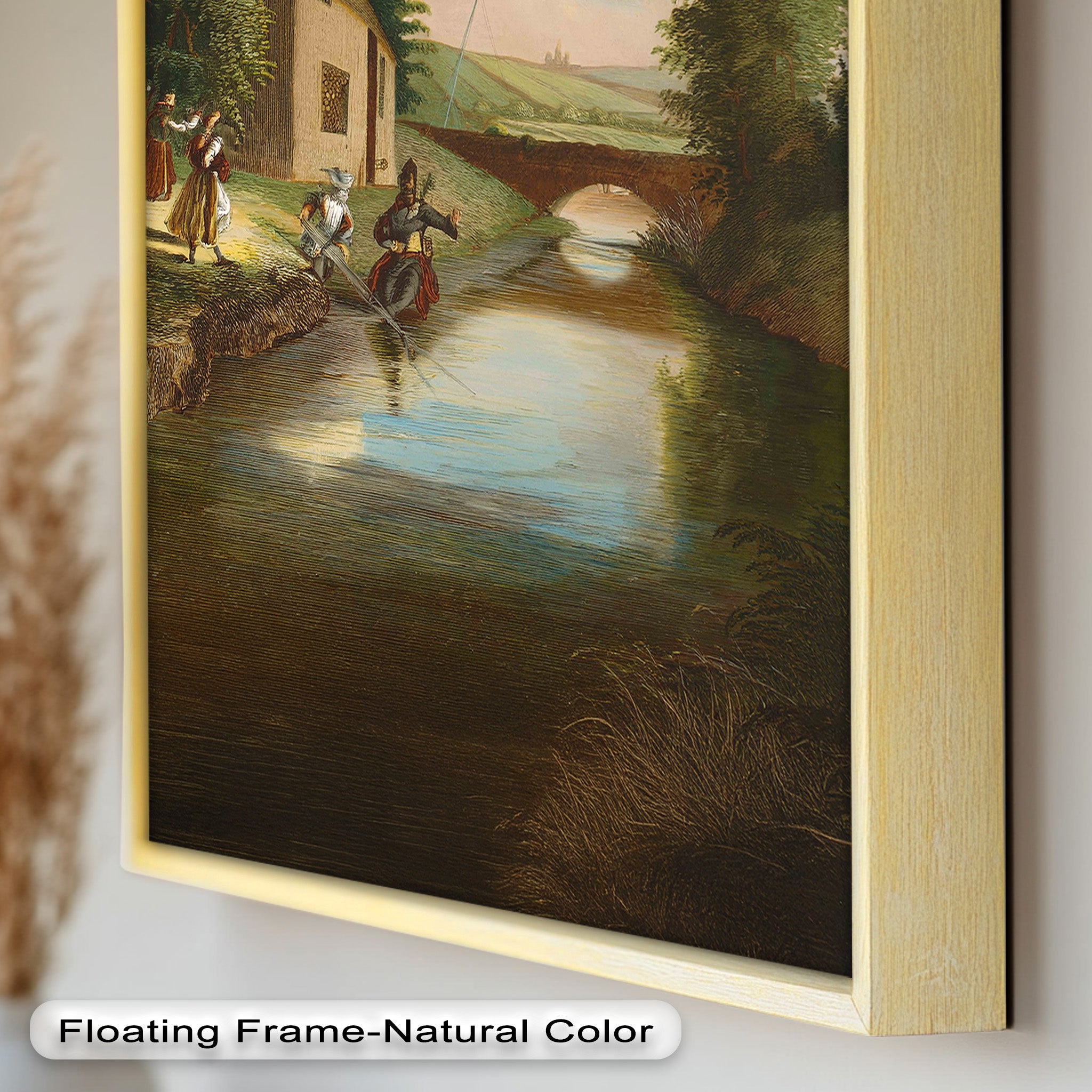 Romantic English Countryside Historic Oil Painting - A Day by the River - Perfect for Home Decor, Living Room Wall Art & Gift Ideas