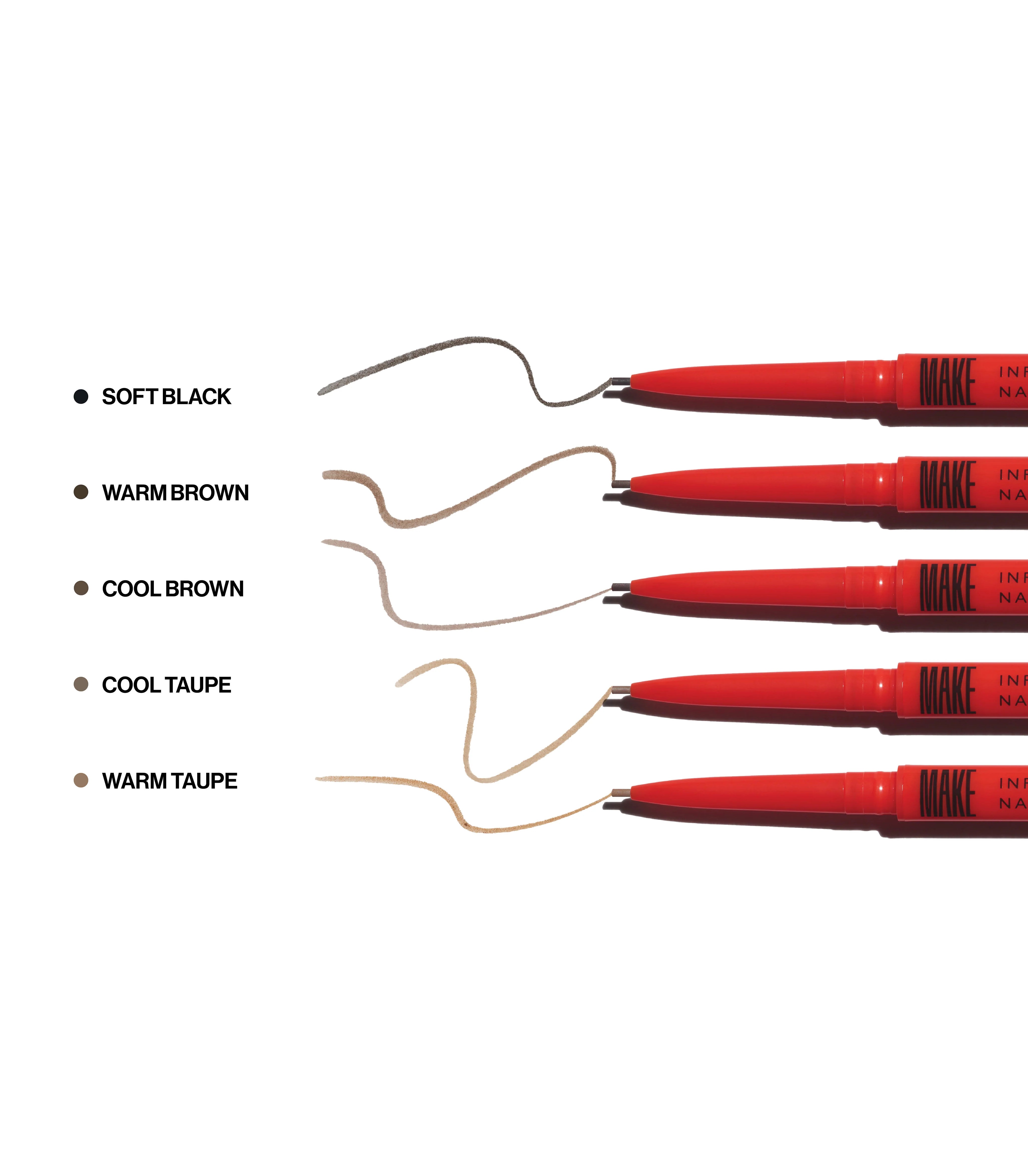 MAKE Infinite Brow Nano Pencil - Ultra Fine Eyebrow Pencil with Long Lasting Formula (Multiple Shades) - Natural Looking Brows for Everyday Makeup & Special Occasions