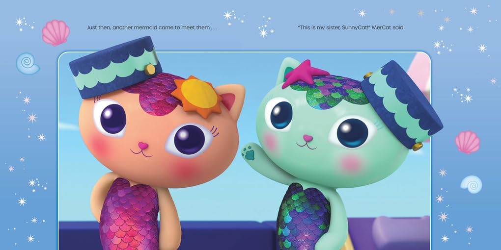 DreamWorks Gabby's Dollhouse MerCat's Mermaid Adventure Playset - Interactive Dollhouse Toy for Kids Ages 3-6 | Pretend Play, Storytelling & Underwater Imagination Fun
