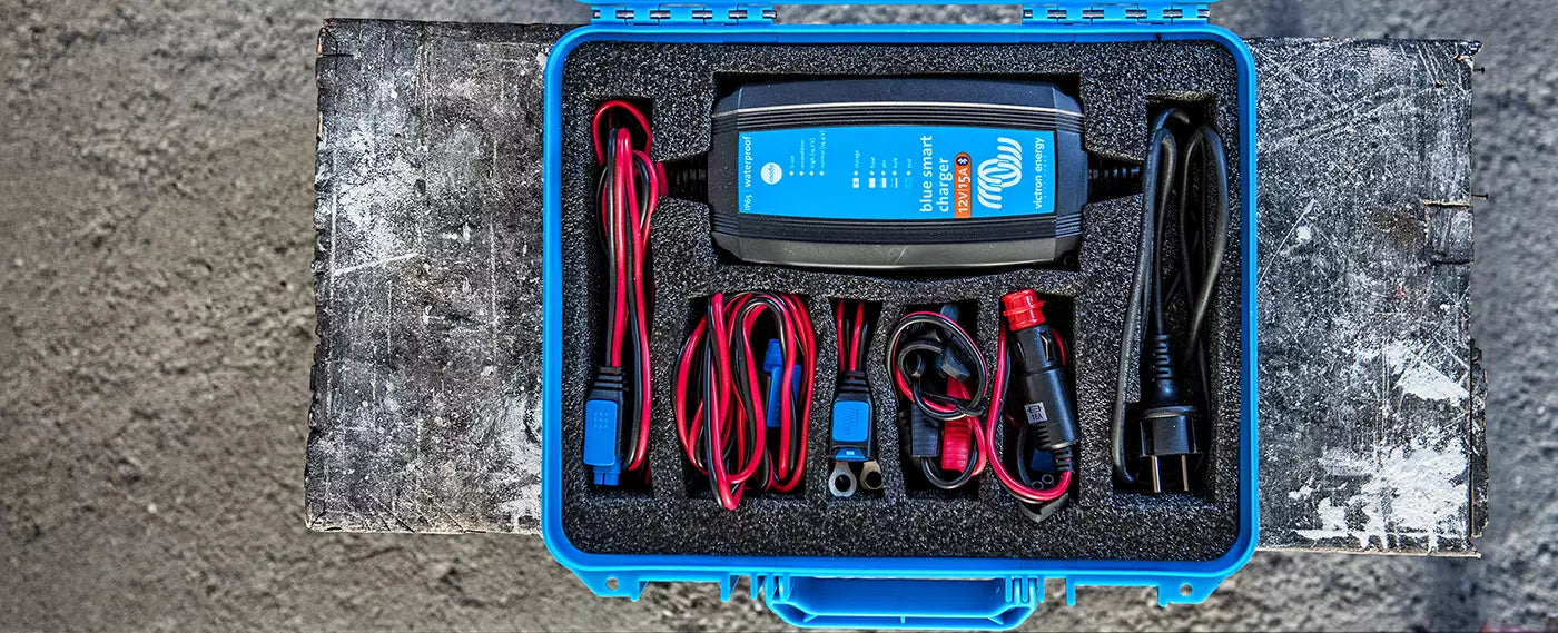 Victron IP65 Charger Carry Case - Waterproof Storage Bag for Victron IP65 Chargers & Accessories - Perfect for Marine, RV, and Outdoor Power Protection