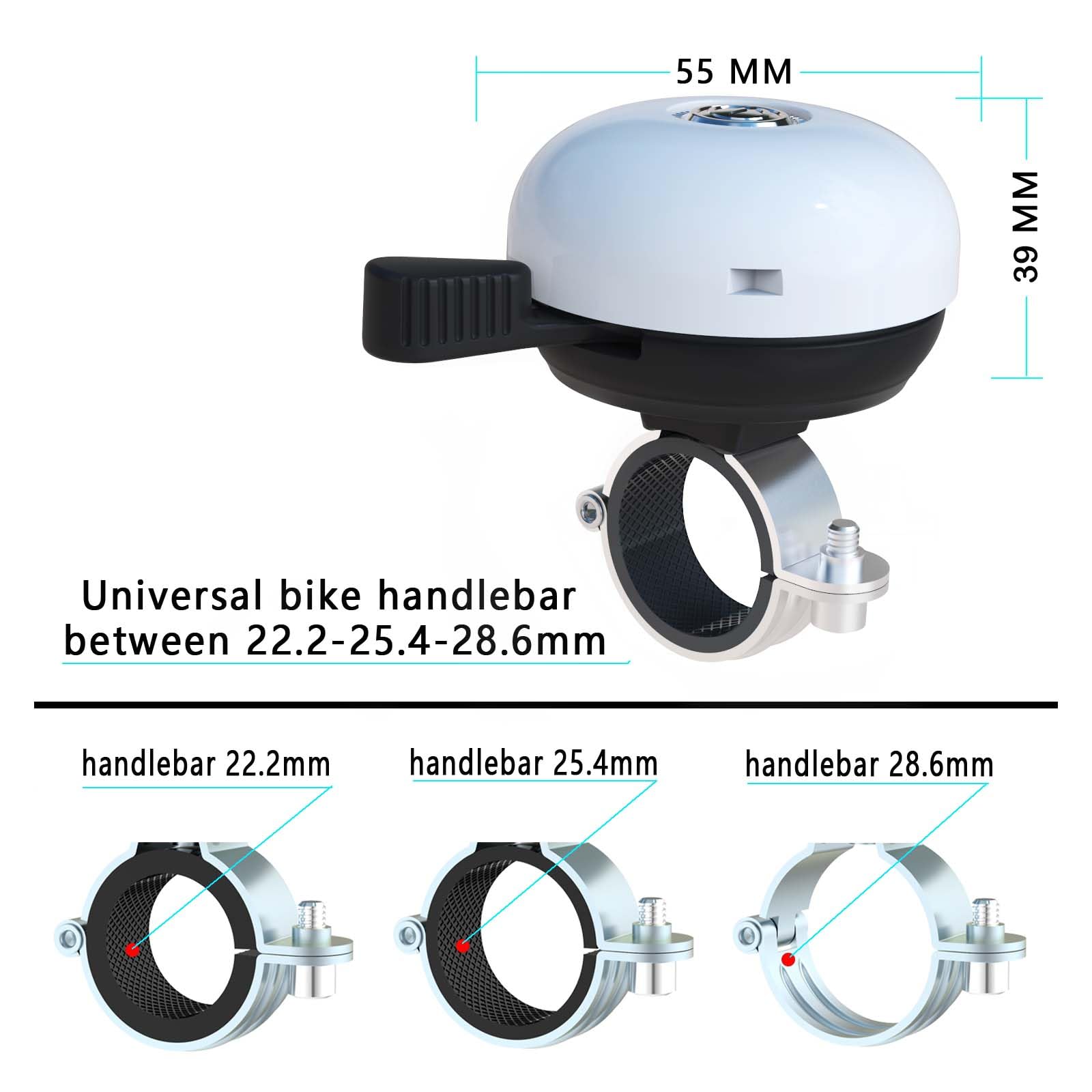 Anti-Theft Bike Bell with Hidden AirTag Compartment | Classic Bicycle Bell with Loud Crisp Sound | Fits 0.87-1.12 Inch Handlebars | Perfect for Urban Commuters & Cycling Enthusiasts (AirTag Not Included)