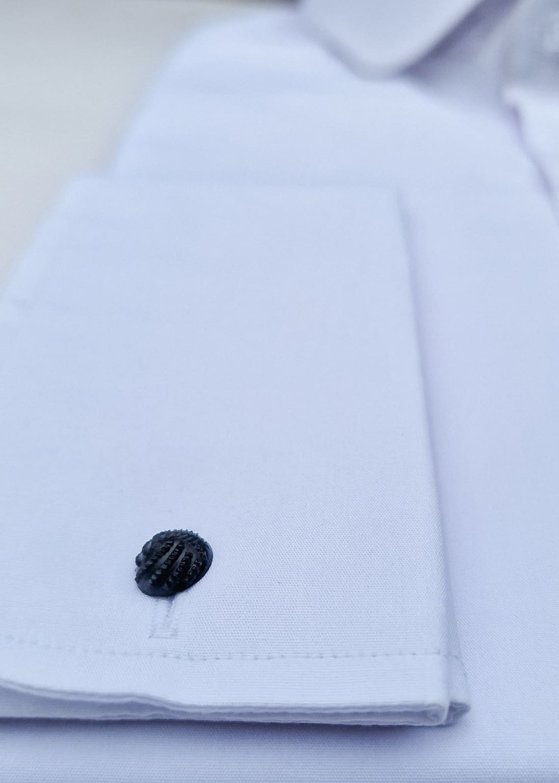 Barucci Men's Penny Round Collar White Double Cuff Dress Shirt | Formal & Business Attire for Office, Wedding & Special Occasions
