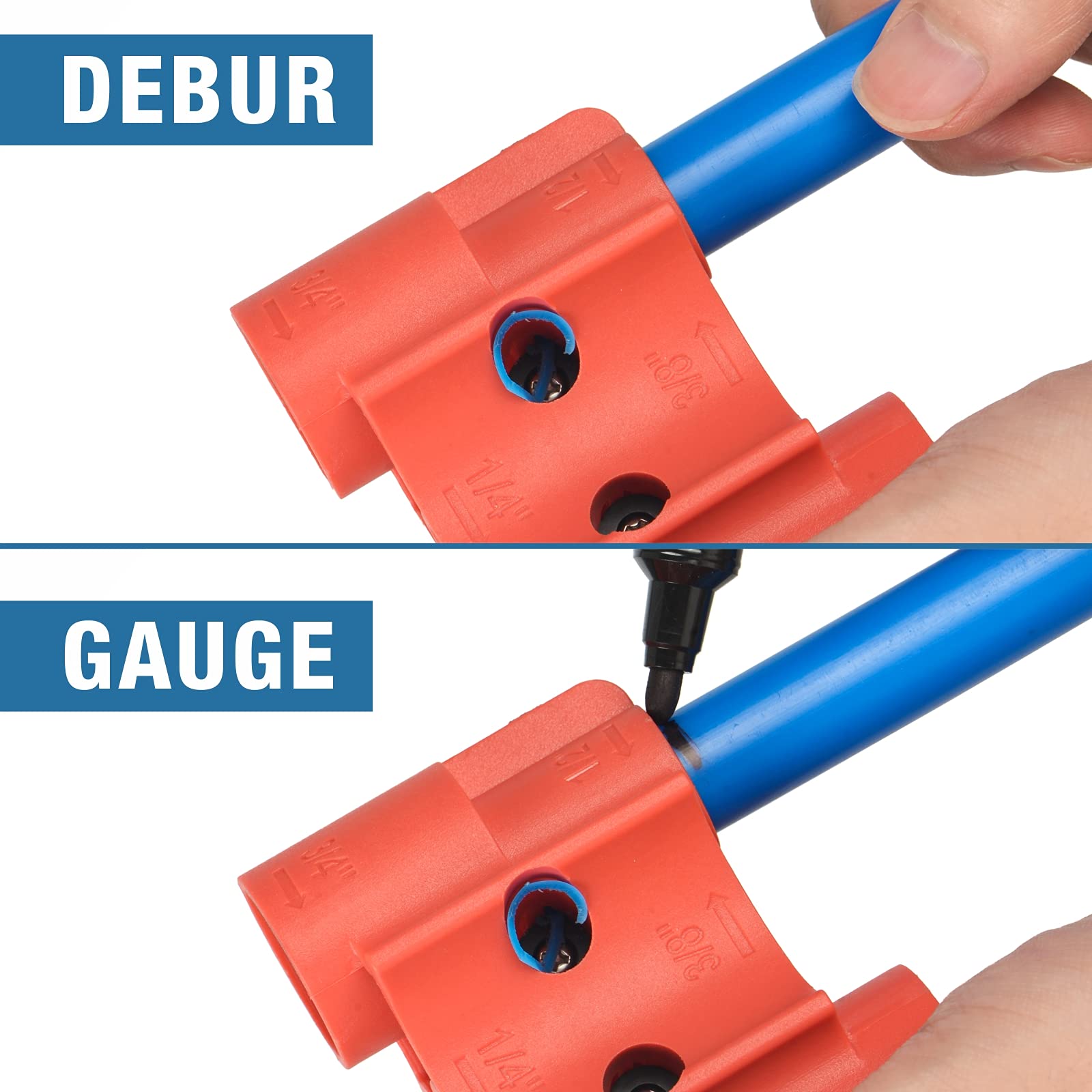 iCrimp Disconnect Tool and Deburring Gauge Tool Kit for Push-to-Connect Fittings - Perfect for Plumbing, HVAC, and Automotive Applications