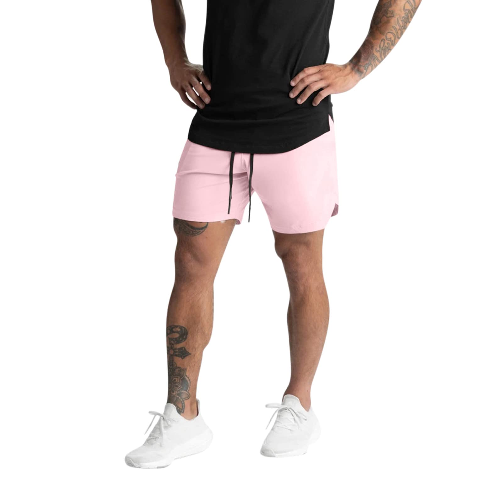 Men's Quick Dry Running Shorts with Phone Pockets - Lightweight Athletic Gym Workout Training Shorts for Jogging, Hiking & Casual Sports | Perfect for Outdoor Activities & Fitness Enthusiasts