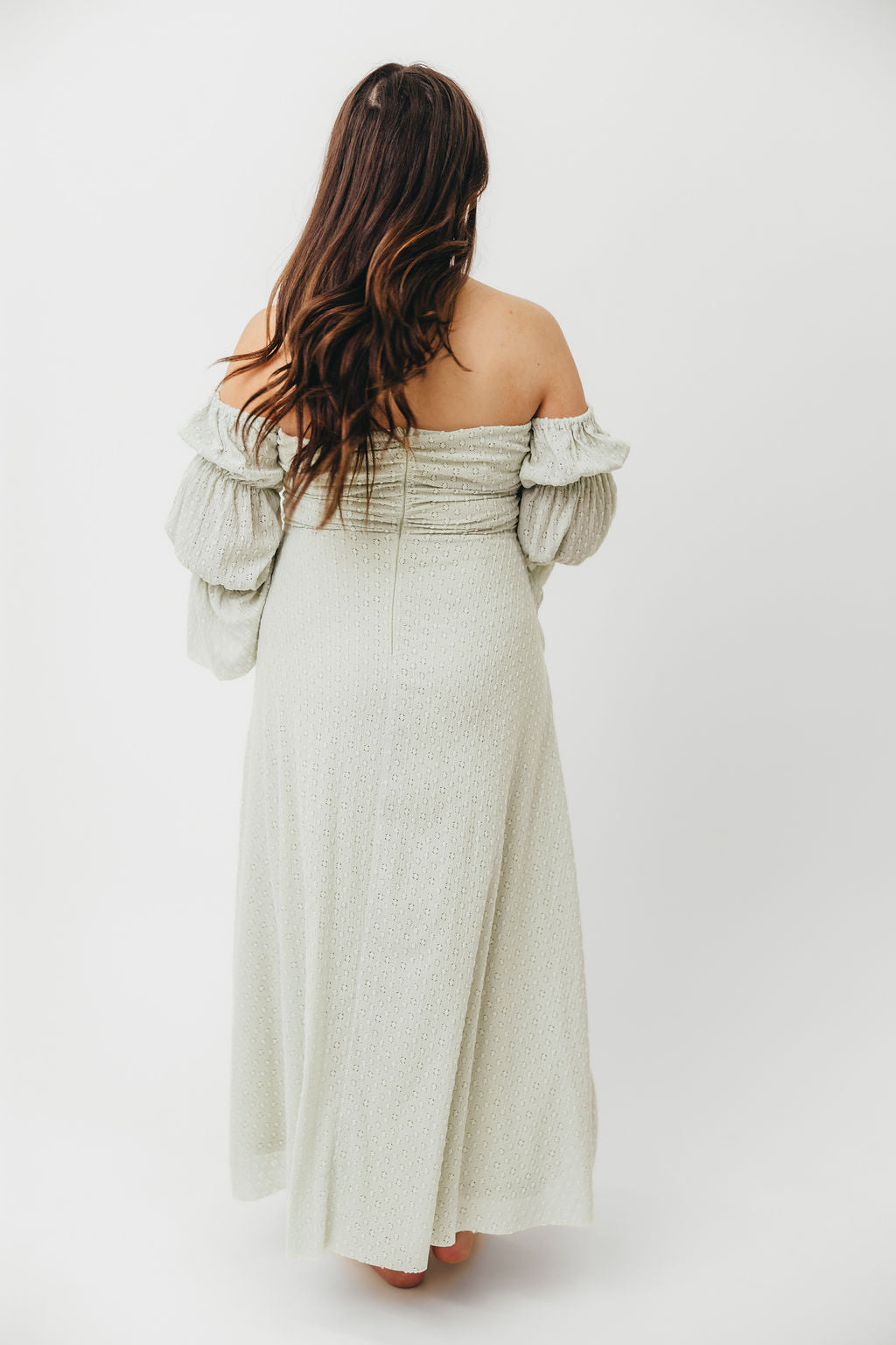 Corrine Tiered Sleeve Maxi Dress with Pockets - Bump Friendly Maternity Dress, Inclusive Sizing (S-3XL) in Refreshing Mint Green | Perfect for Baby Showers, Beach Vacations & Summer Weddings