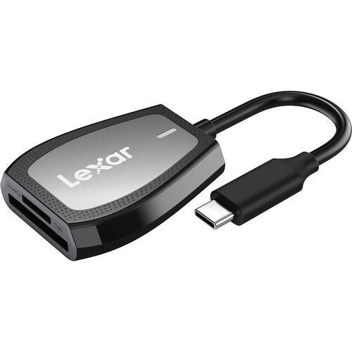Lexar RW470 USB 3.2 Gen 1 Type-C SD/MicroSD Card Reader - High-Speed Memory Card Adapter for DSLR Cameras, Drones, Smartphones & Laptops