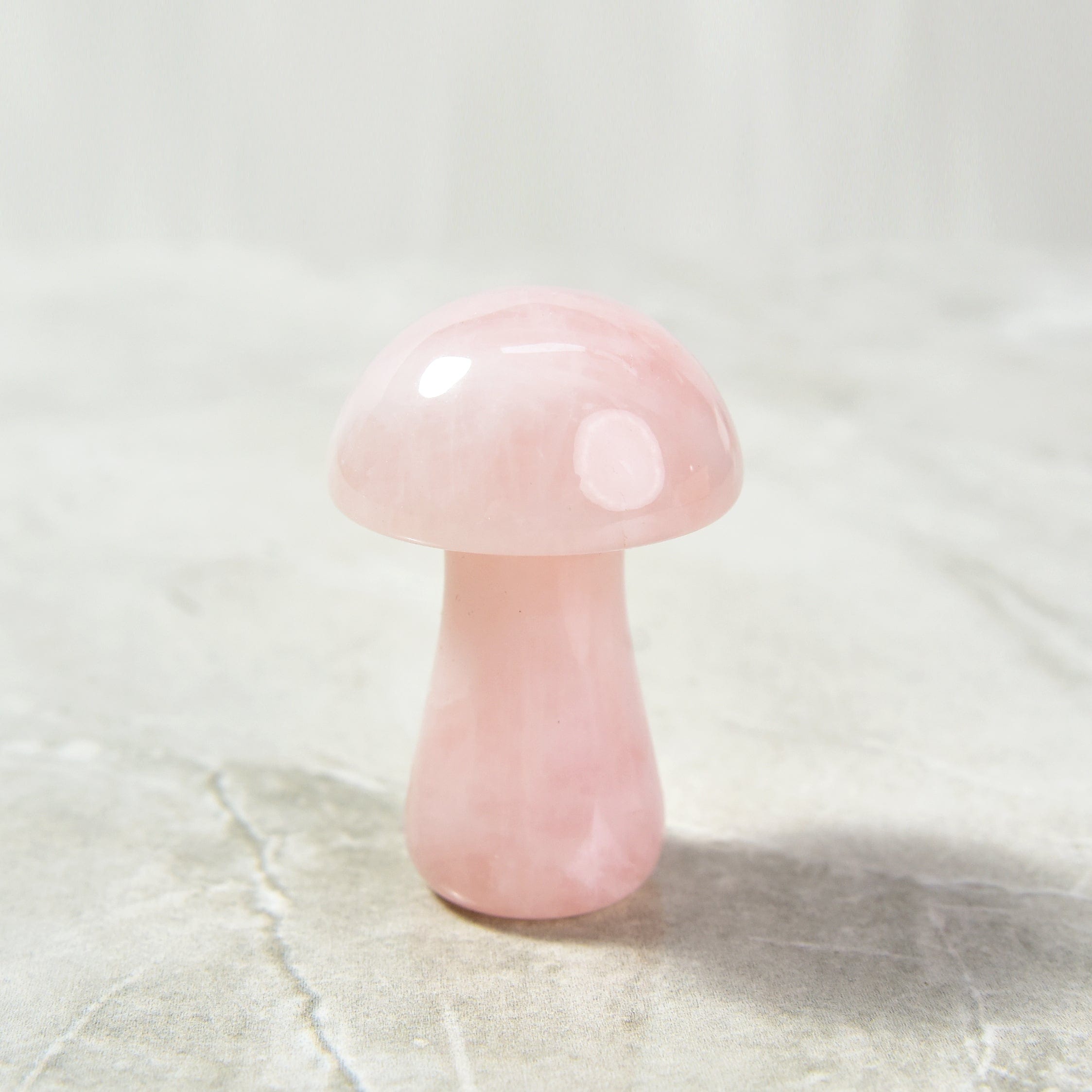 2 Pack Rose Quartz Mushroom Carving - Natural Healing Crystal for Home Decor, Meditation & Spiritual Gifts - Perfect for Yoga, Feng Shui & Positive Energy