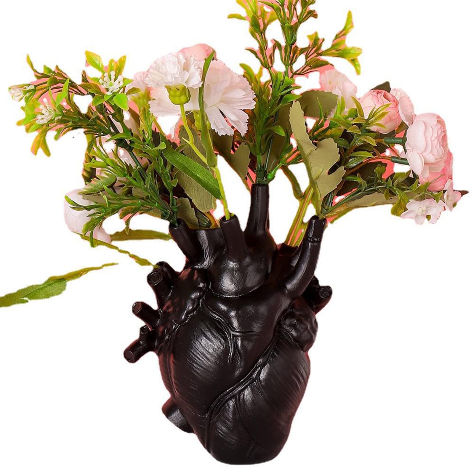 MODUDY Anatomical Heart Vases - Handcrafted Ceramic Flower Vases for Home Decor | Modern Tabletop Sculpture & Bud Vase for Living Room, Bedroom, Office | Perfect Gift for Valentine's Day, Wedding & Housewarming