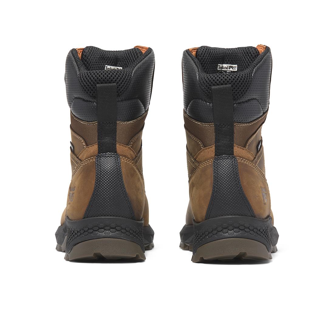 Titan® Ev 8 Inch Waterproof Full Grain Leather Work Boots for Men - Medium Brown - Durable Safety Boots for Construction, Hiking & Outdoor Work