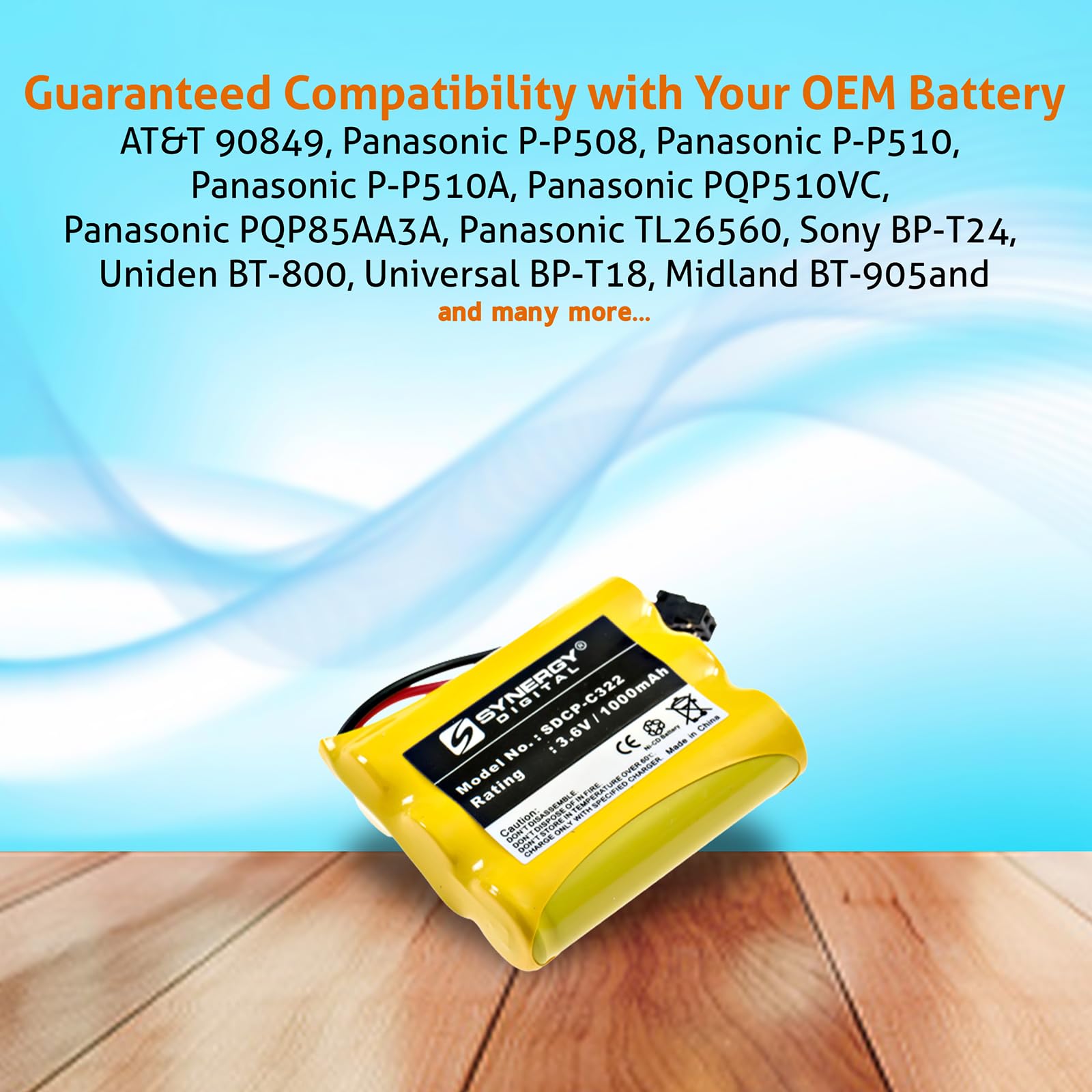 Synergy Digital Cordless Phone Battery Replacement - 3 Pack for Sanyo 3N-600AA (MTM) | Long-Lasting Ni-MH Power for Home & Office Phones | Perfect for Uniden, Panasonic & More Cordless Handsets