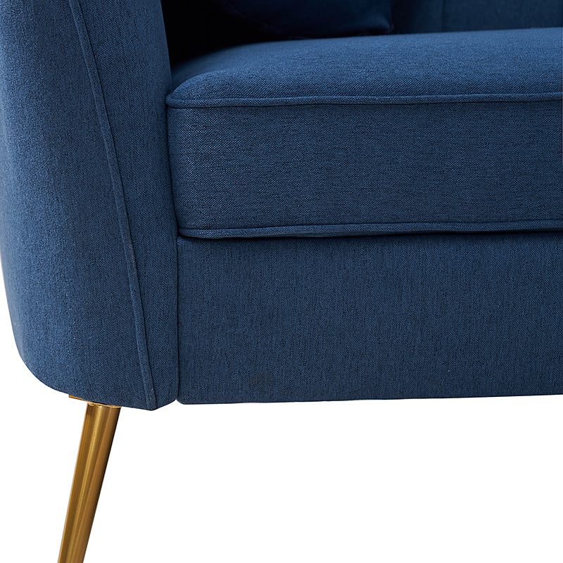 Emilio Contemporary Tufted Back Loveseat - Elegant & Comfortable Small Sofa for Living Room, Bedroom or Office - Perfect for Relaxing & Entertaining Guests