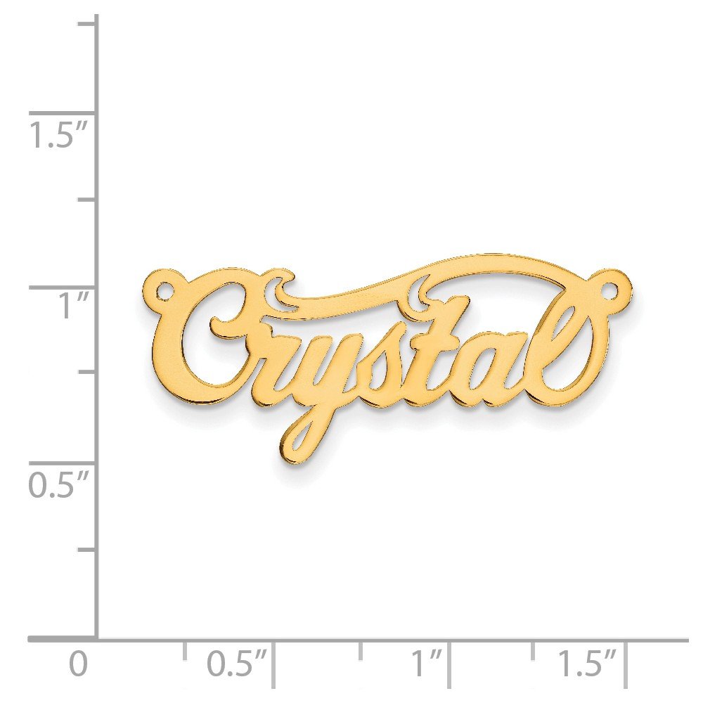 14K Solid Yellow Gold Name Plate Pendant Charm - 0.013 Gauge Personalized Jewelry for Necklaces, Bracelets & Gifts | Engraved Custom Name Tag for Women & Men