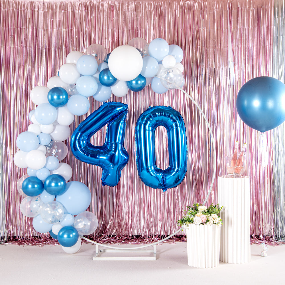 Balloonify Blue Mylar Number 4 Balloon - 40 Inch Large Foil Balloon for Birthday Parties, Baby Showers & Anniversary Celebrations - 1 Count Box