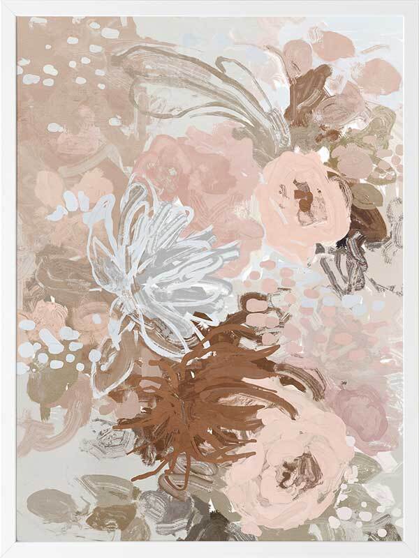 Blush Blossom Delight Framed Art Print - Elegant Floral Wall Decor for Living Room, Bedroom & Office | Perfect Home Decoration Gift