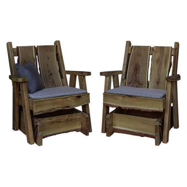A & L Furniture Blue Mountain Timberland Glider Chair - Comfortable Rocking Recliner for Nursery, Living Room & Patio - Perfect for Relaxing, Nursing & Reading