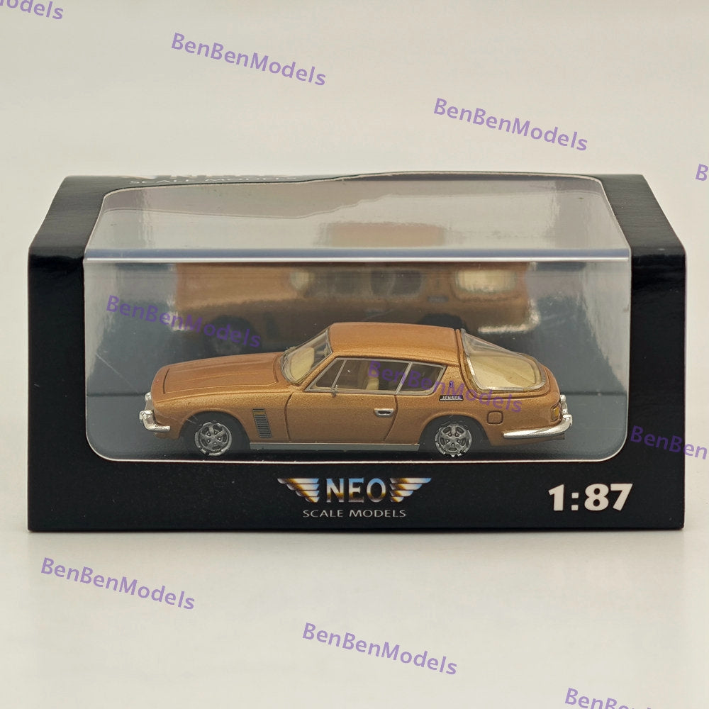 1/87 NEO SCALE MODELS Jensen Interceptor III Resin Diecast Car - Limited Edition Collectible Brown Model - Perfect for Display, Collectors, and Diecast Enthusiasts