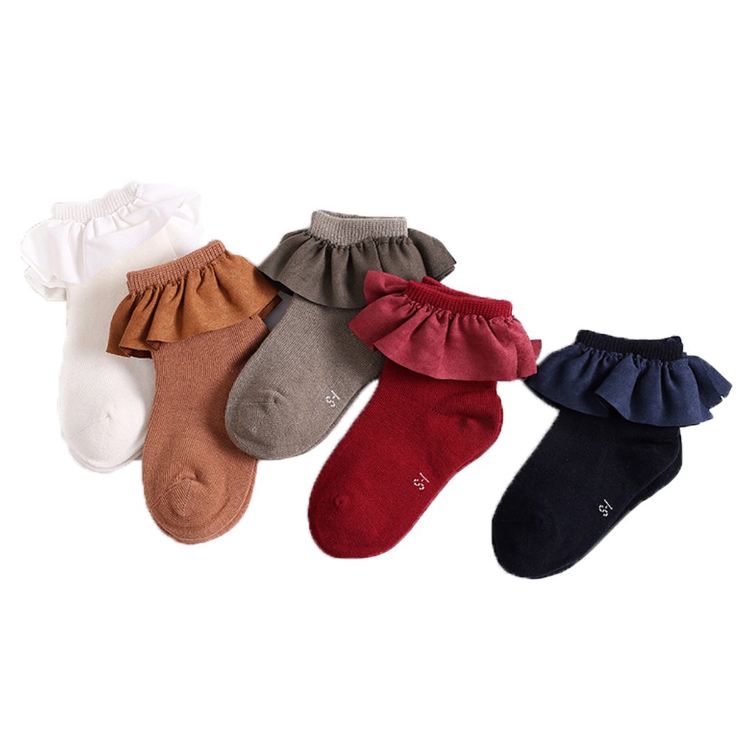 **Colorful Baby Socks for Toddler Girls - Soft Princess Ruffles Short Socks - Perfect for Playtime, Parties & Everyday Wear**
