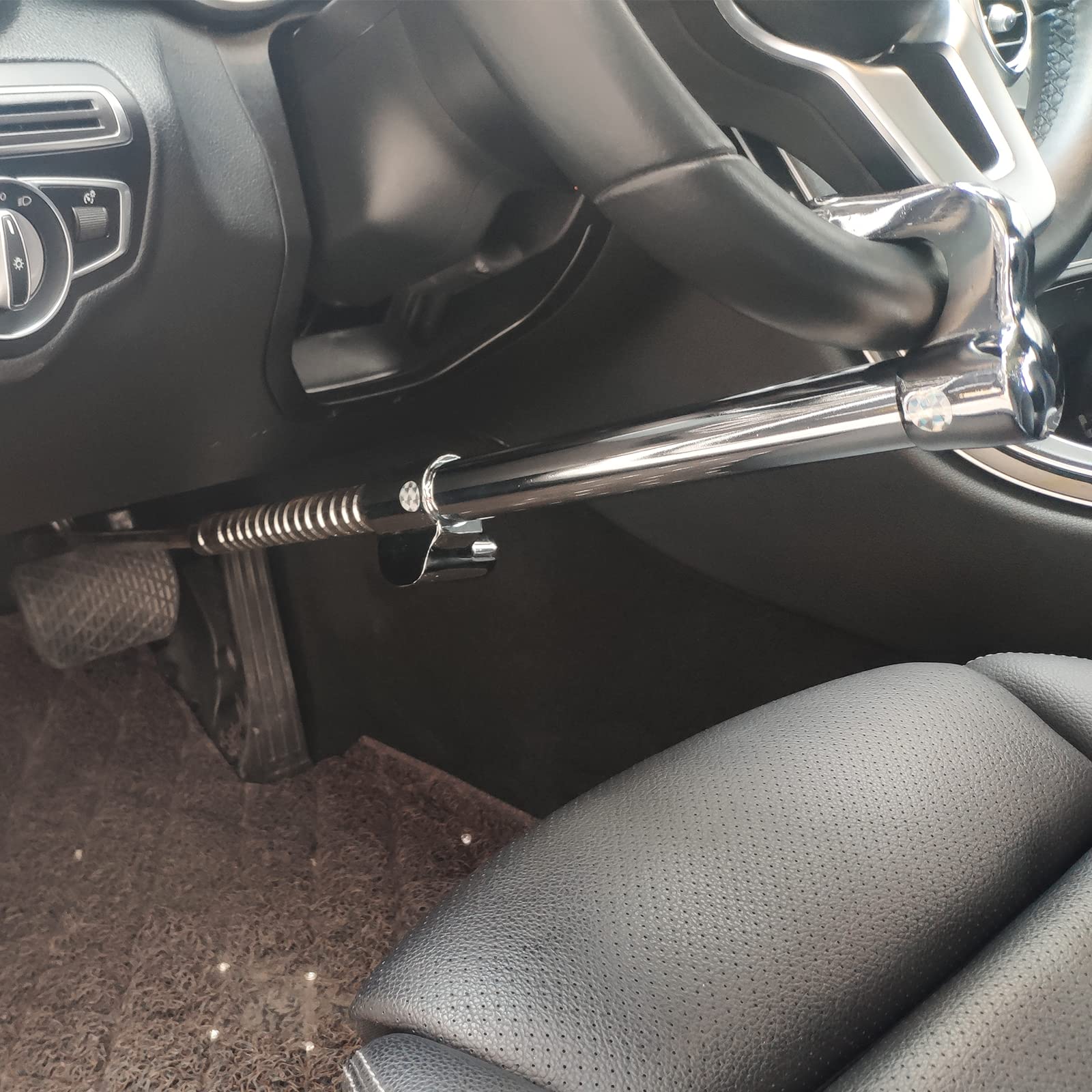 33.5in Heavy Duty Steering Wheel Lock - Premium Anti-Theft Car Security Device for Vehicle Protection | Perfect for Parking Security & Theft Prevention in High Crime Areas