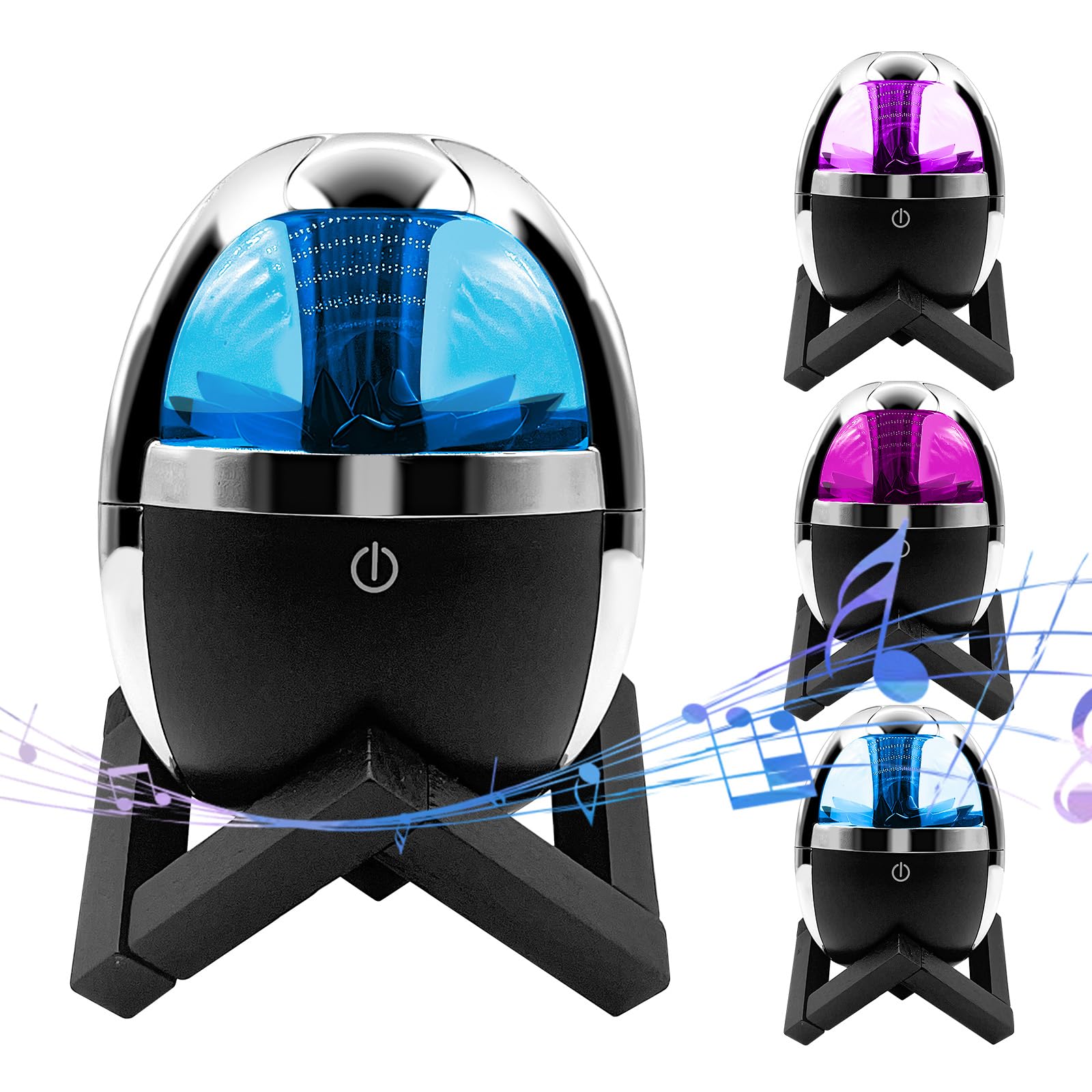 Bluetooth 5.0 Magnetic Ferrofluid Speaker with Dancing Liquid Display - Music Rhythm Visualizer, Cool Desk Decor Lamp & Unique Gift for Men (Home Office, Gaming Setup, Party Entertainment)