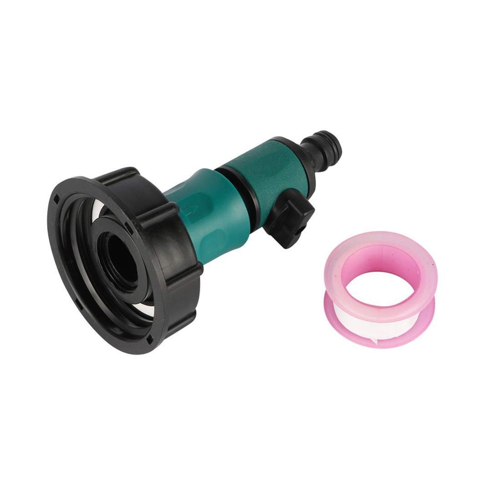 60mm Thread IBC Tank Adapter - Quick Connect Garden Hose Coupling with Valve, 16mm Irrigation Pipe Fitting for Faucet Replacement | Perfect for Watering Systems, Farm Irrigation & Outdoor Hydration Solutions