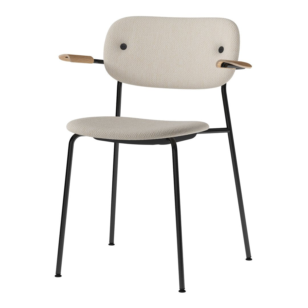Modern Co Dining Chair with Armrests - Fully Upholstered Comfortable Seat for Kitchen, Dining Room & Breakfast Nook