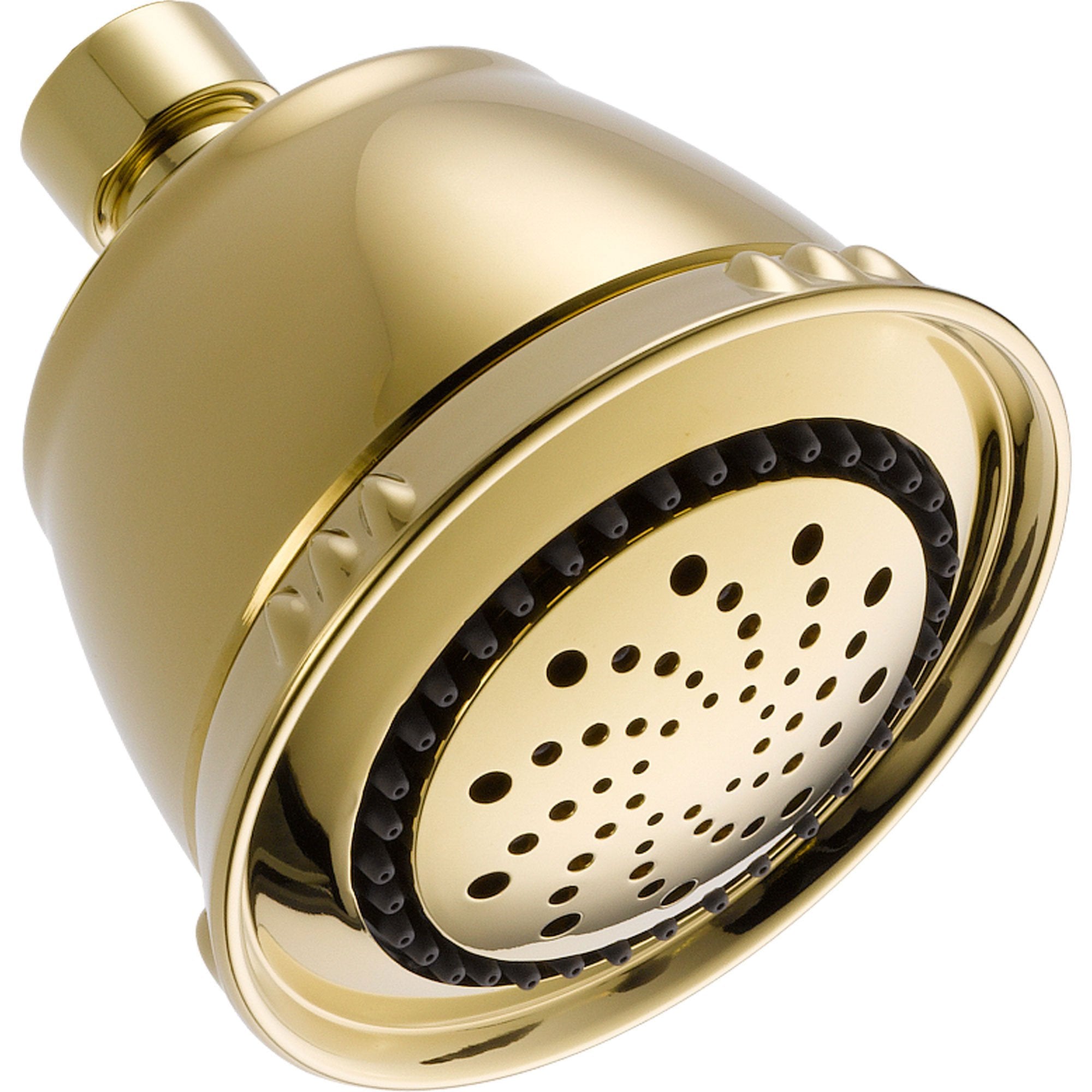 Delta 5-Setting Touch Clean Shower Head in Polished Brass - High Pressure Rainfall Showerhead for Spa-Like Bathroom Experience (Model 561158)