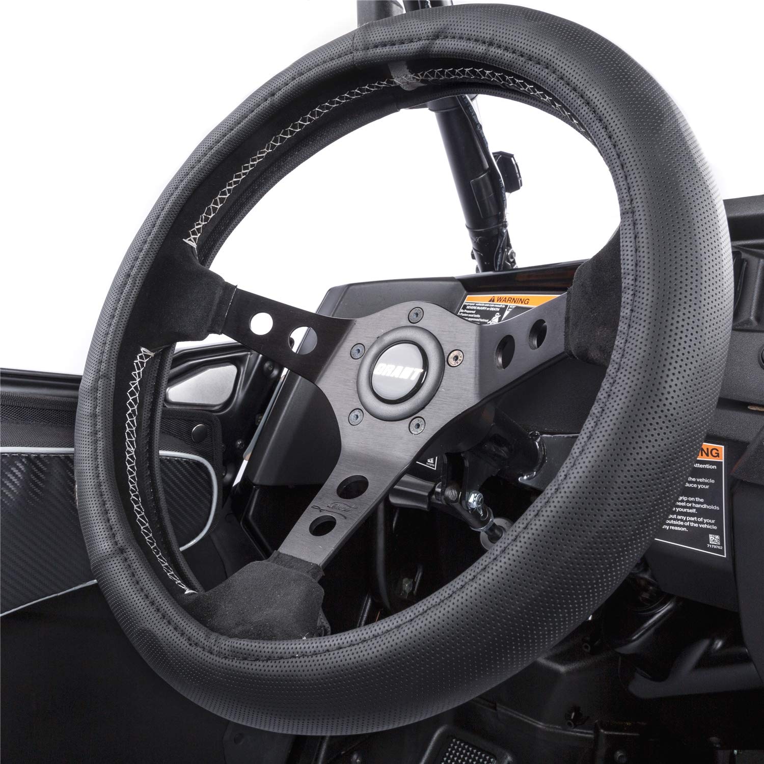Kimpex 950491 Premium Heated Steering Wheel Cover - Universal Fit, Soft Black Fleece Lining for Winter Driving Comfort - Perfect for Cars, Trucks & SUVs in Cold Weather
