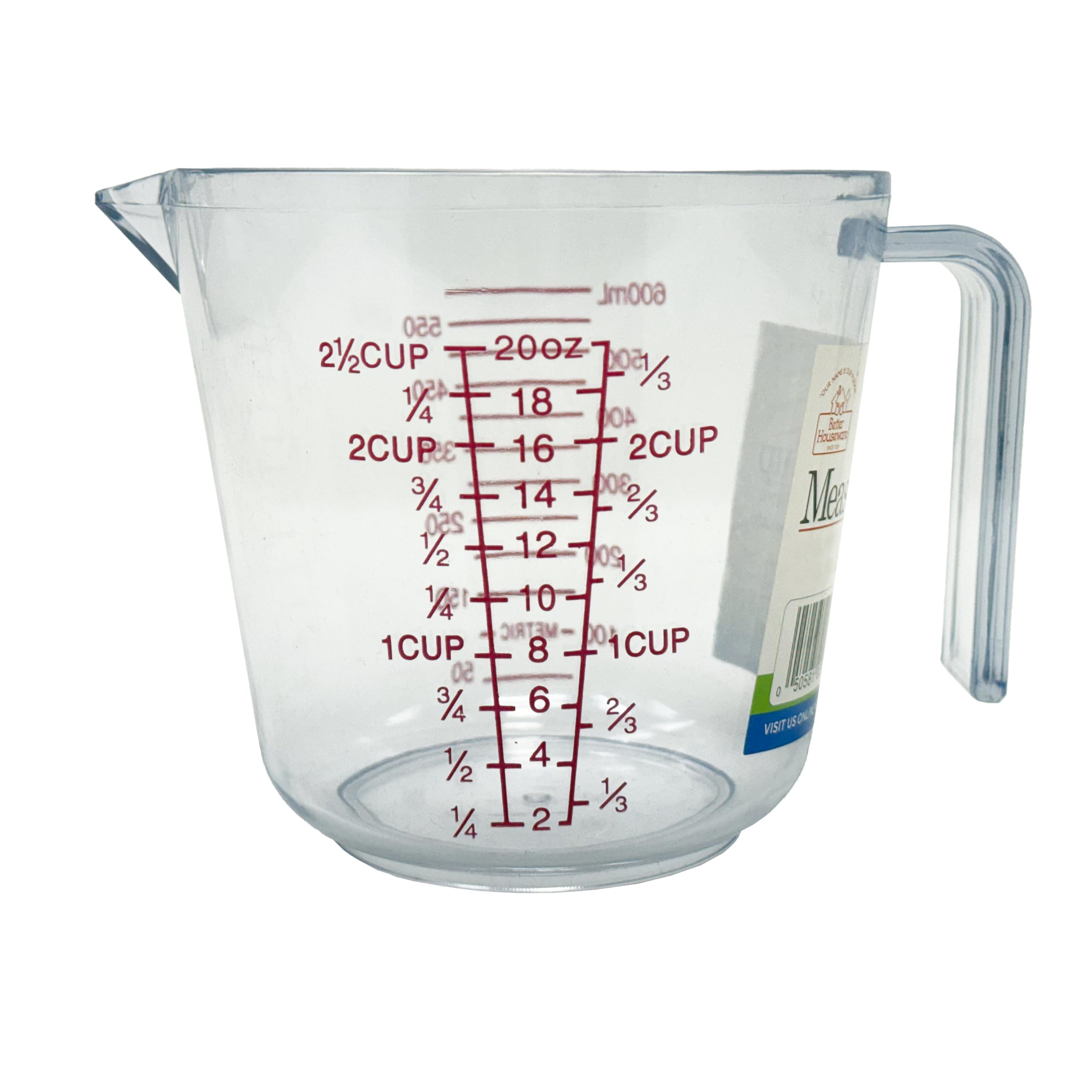 Better Houseware 933 Clear 20 oz Measuring Cups for Baking, Cooking & Liquid Measurement – Perfect for Kitchen, Recipes & Meal Prep